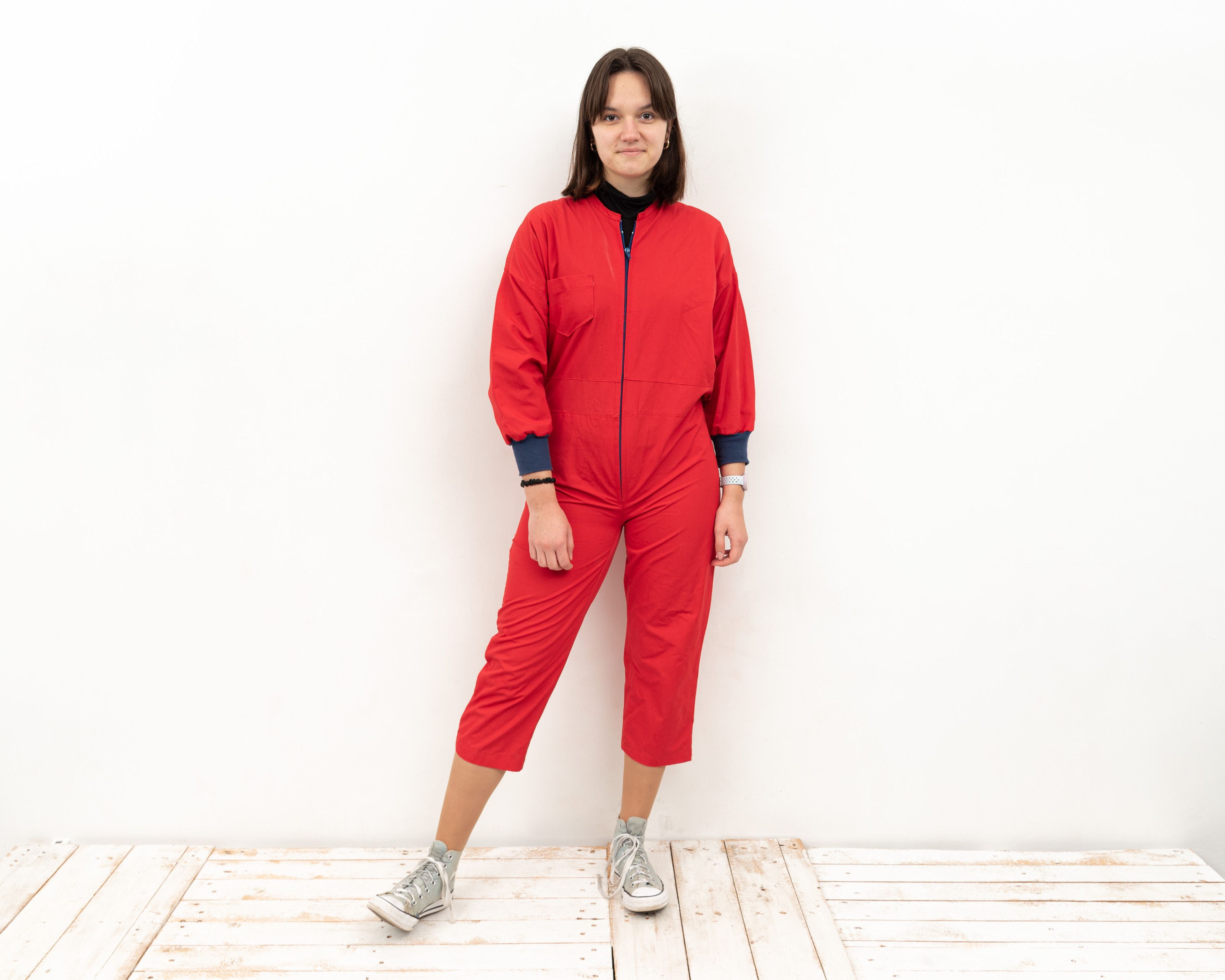 Vintage Worker Chore Jumpsuit Playsuit Utility Overalls Coveralls Size 28" / US 6 / IT 42 - 2 Thumbnail