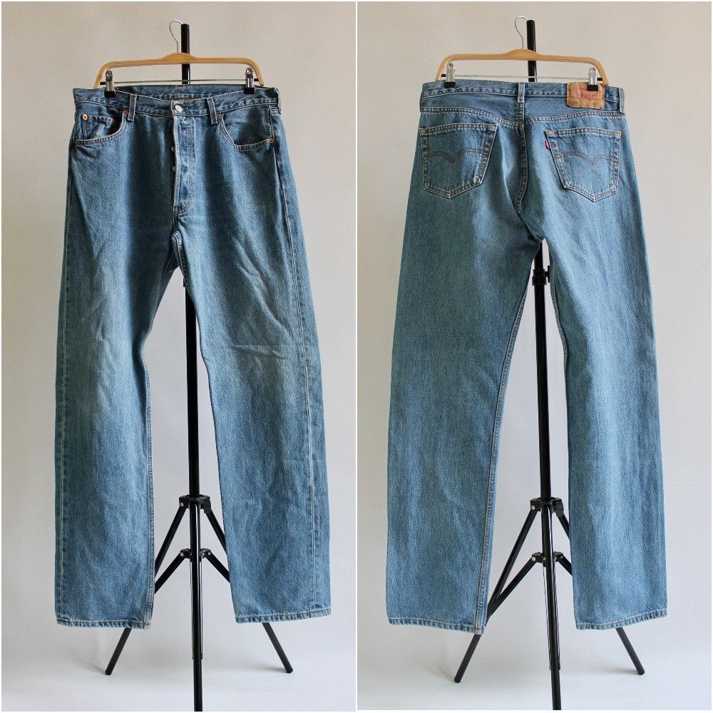 Levi's Vintage Clothing 90's Levi's 501 Vintage washed blue denim pants Red Tab Size US 35 - 1 Thumbnail