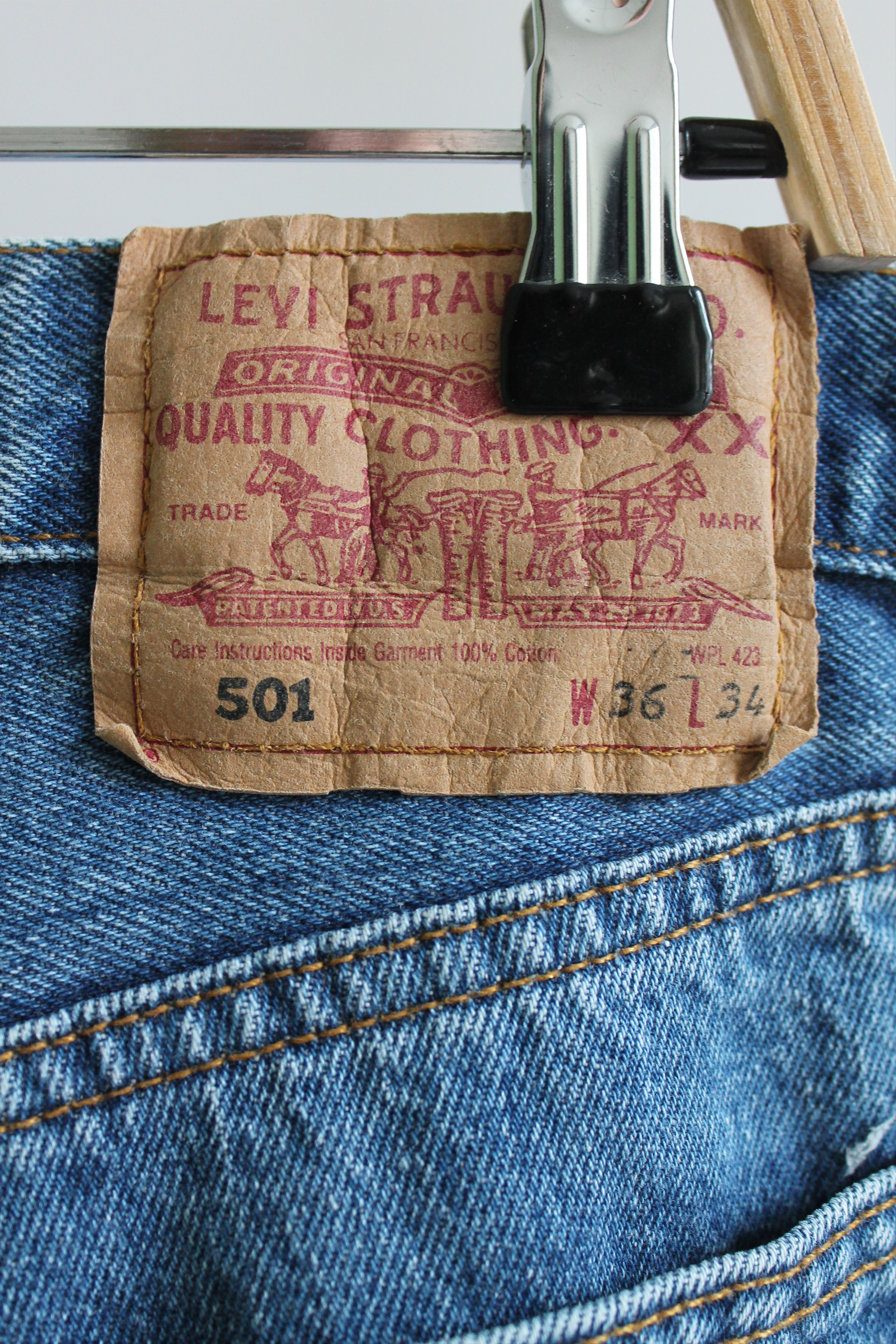 Levi's Vintage Clothing 90's Levi's 501 Vintage washed blue denim pants Red Tab Size US 35 - 7 Thumbnail