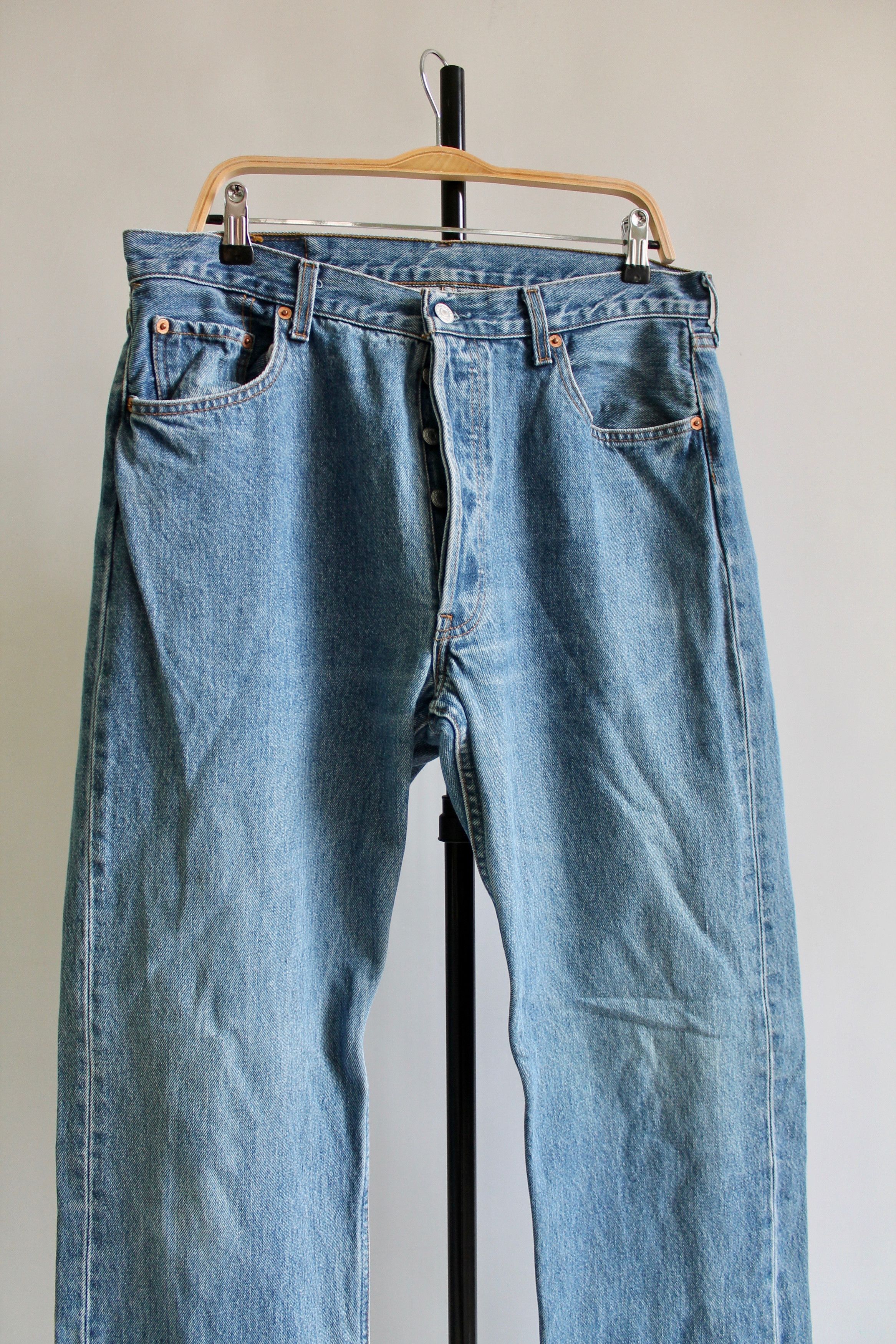 Levi's Vintage Clothing 90's Levi's 501 Vintage washed blue denim pants Red Tab Size US 35 - 3 Thumbnail