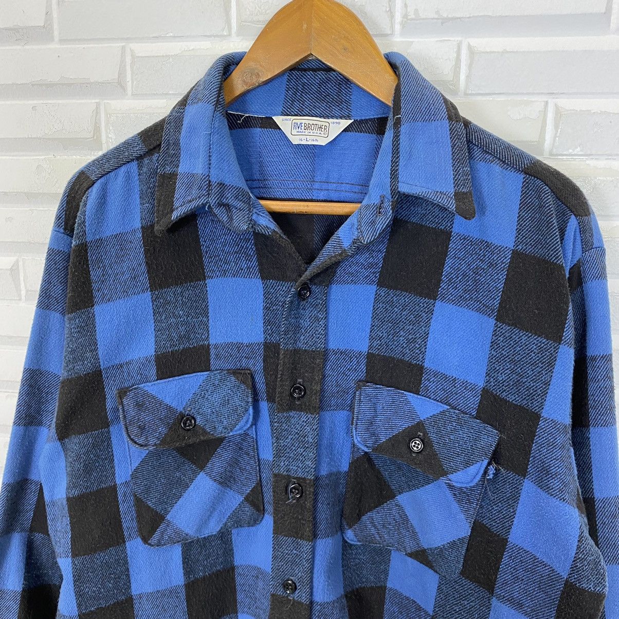 FiveBrother VINTAGE FIVE BROTHER TARTAN DESIGN FLANNEL Size US L / EU 52-54 / 3 - 6 Thumbnail