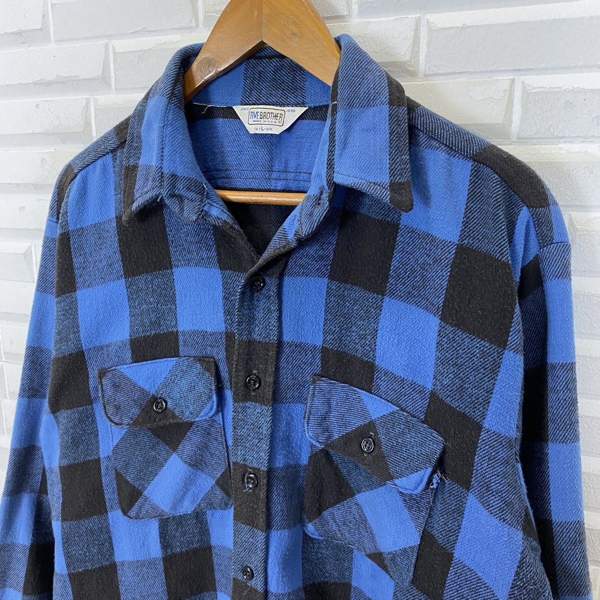 FiveBrother VINTAGE FIVE BROTHER TARTAN DESIGN FLANNEL Size US L / EU 52-54 / 3 - 7 Thumbnail