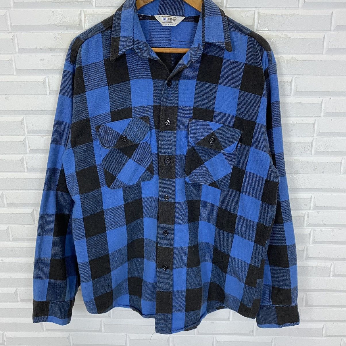 FiveBrother VINTAGE FIVE BROTHER TARTAN DESIGN FLANNEL Size US L / EU 52-54 / 3 - 5 Thumbnail