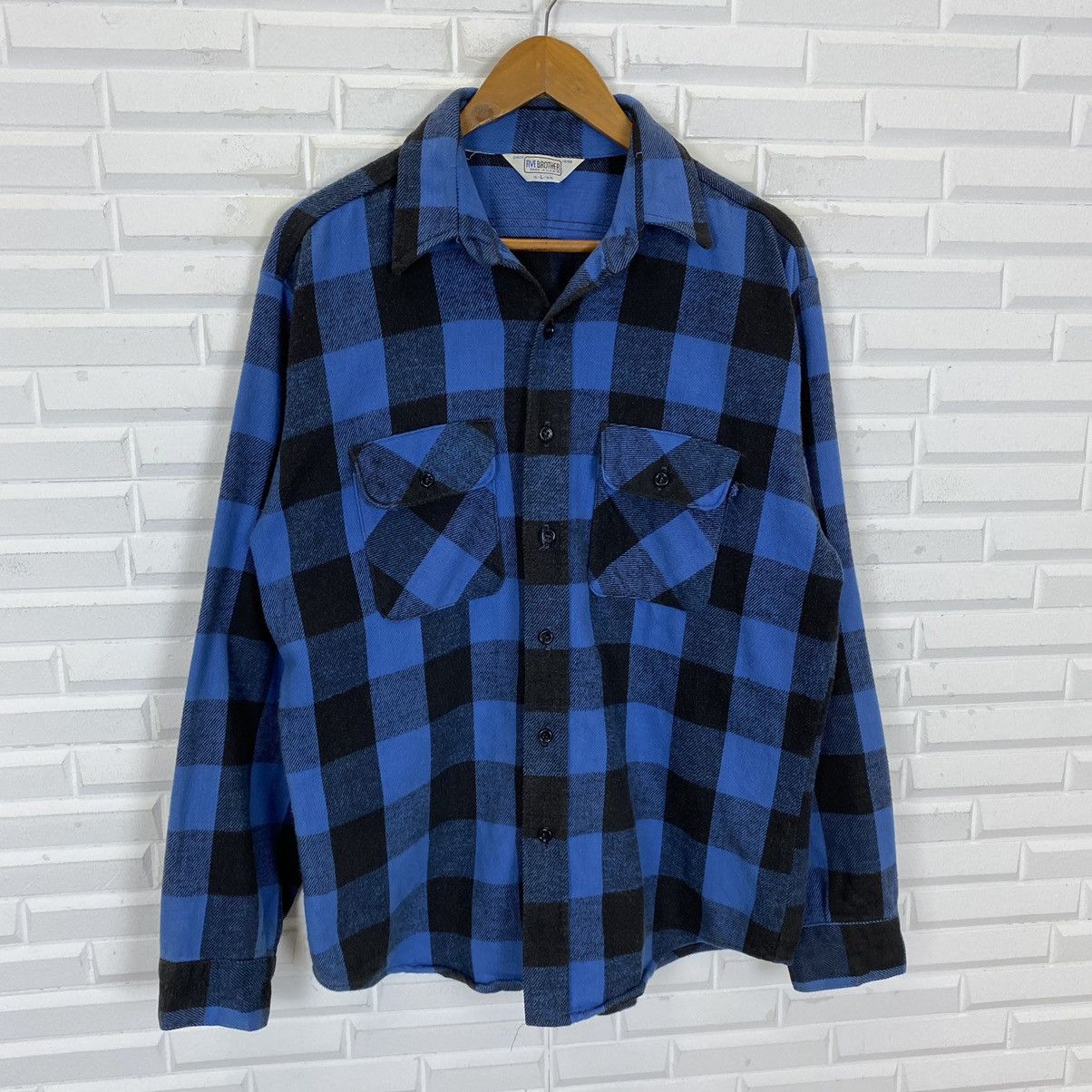 FiveBrother VINTAGE FIVE BROTHER TARTAN DESIGN FLANNEL Size US L / EU 52-54 / 3 - 3 Thumbnail