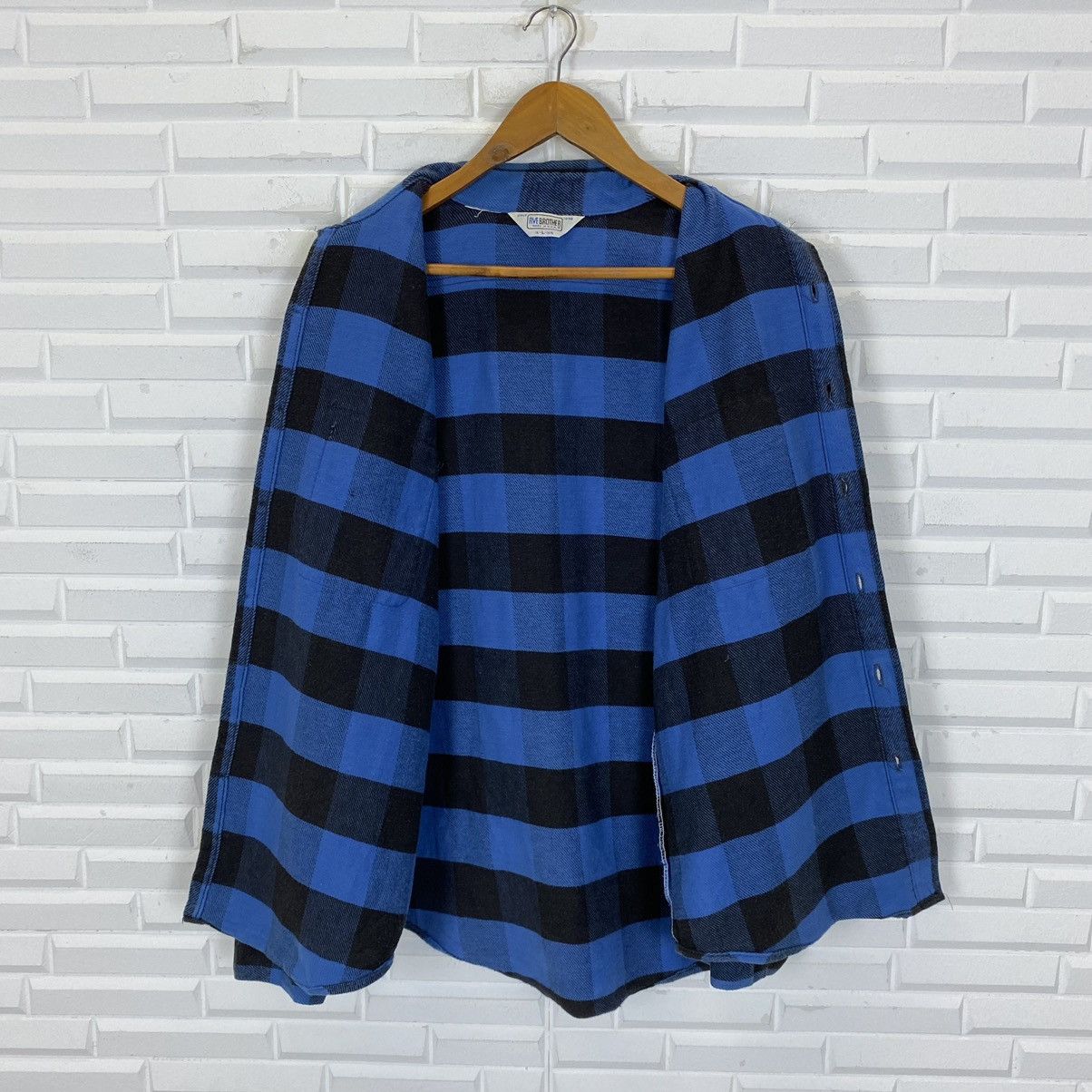FiveBrother VINTAGE FIVE BROTHER TARTAN DESIGN FLANNEL Size US L / EU 52-54 / 3 - 9 Thumbnail
