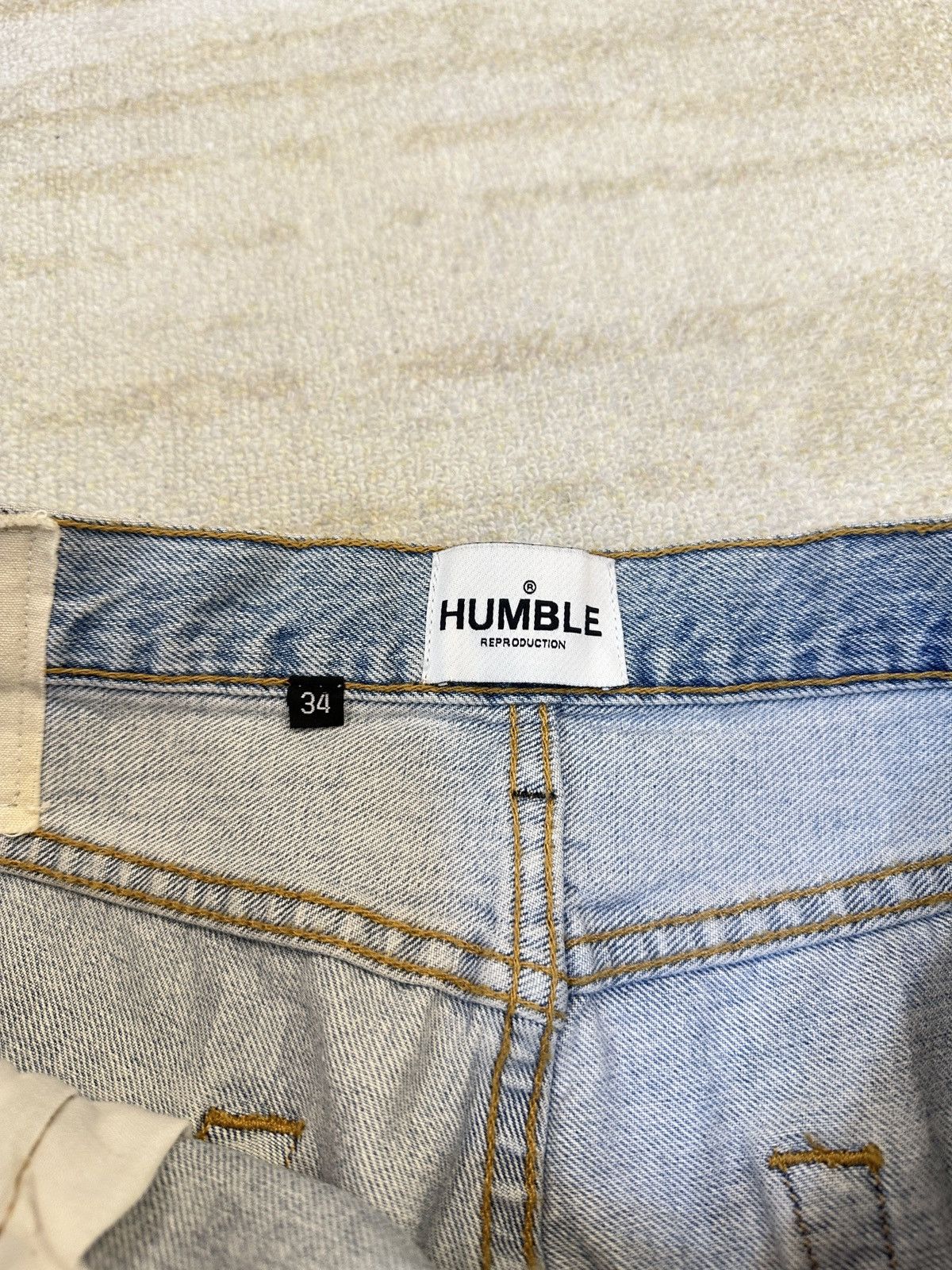 Japanese Brand HUMBLE La Flare Levi’s Jeans With Star Patches Size US 34 / EU 50 - 10 Thumbnail