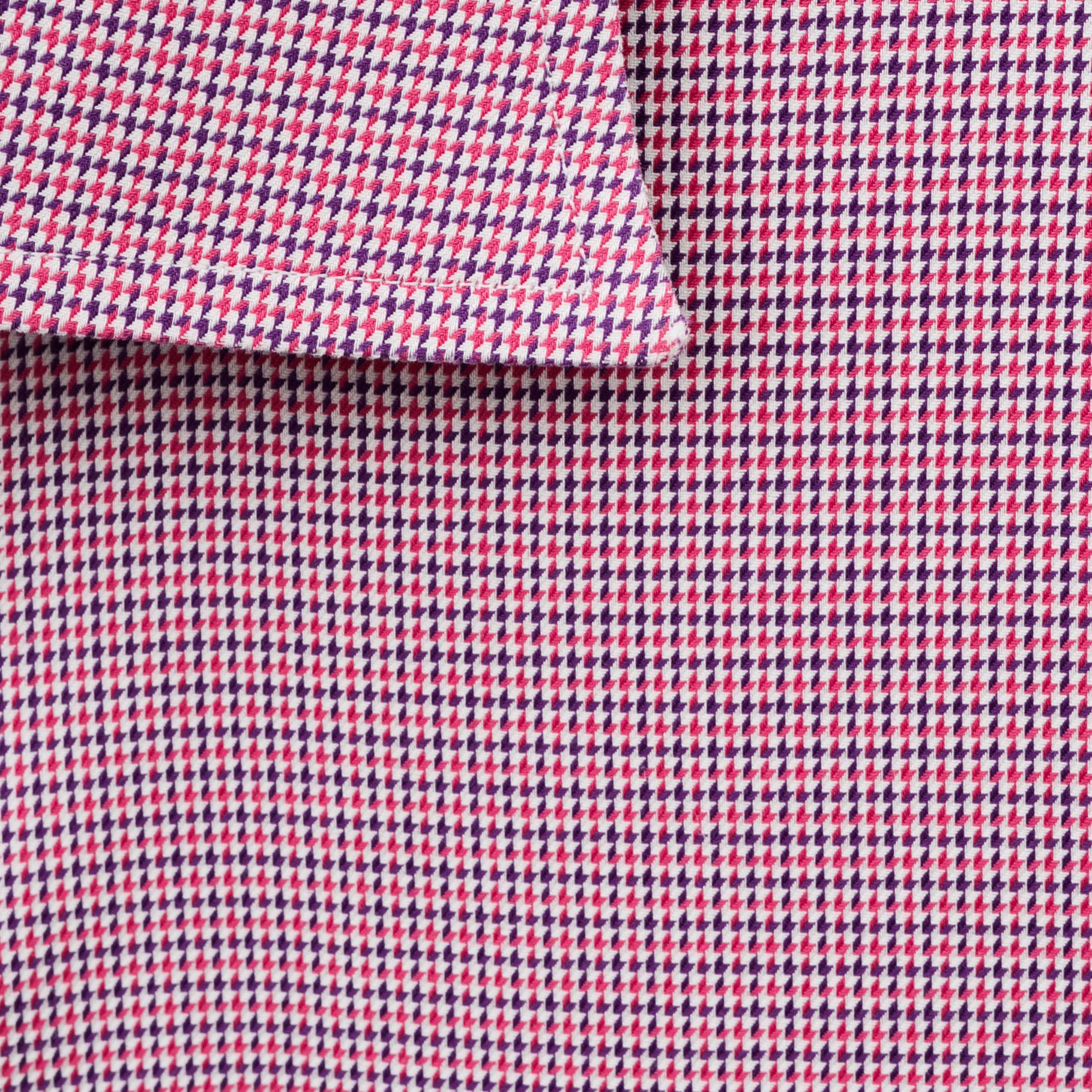 Eton ETON Formal Slim Fit Shirt Pink Purple Casual Button Size 42R - 4 Thumbnail