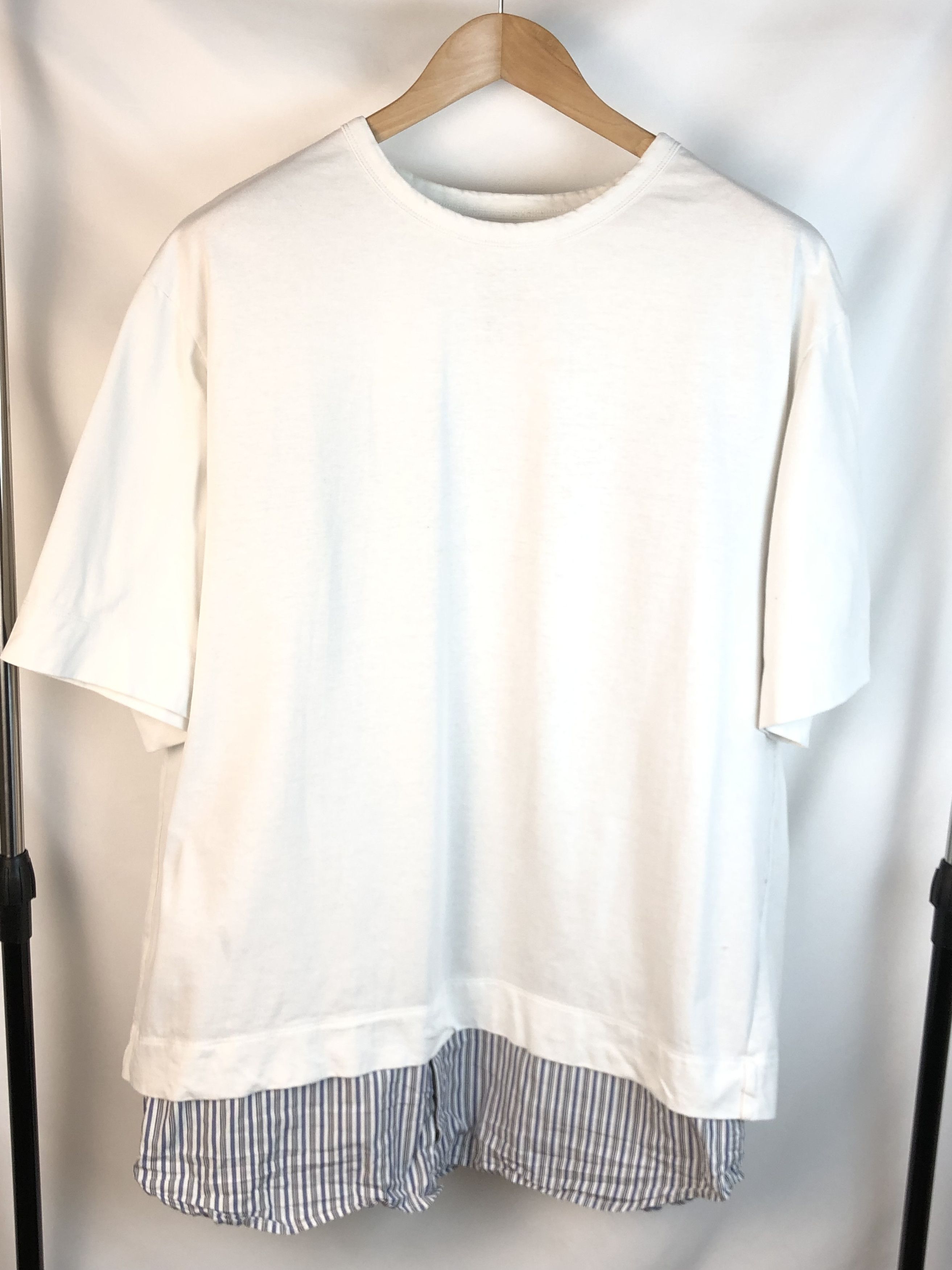 Juun.J Juun.J white tee with shirts overlay Size US M / EU 48-50 / 2 - 1 Thumbnail