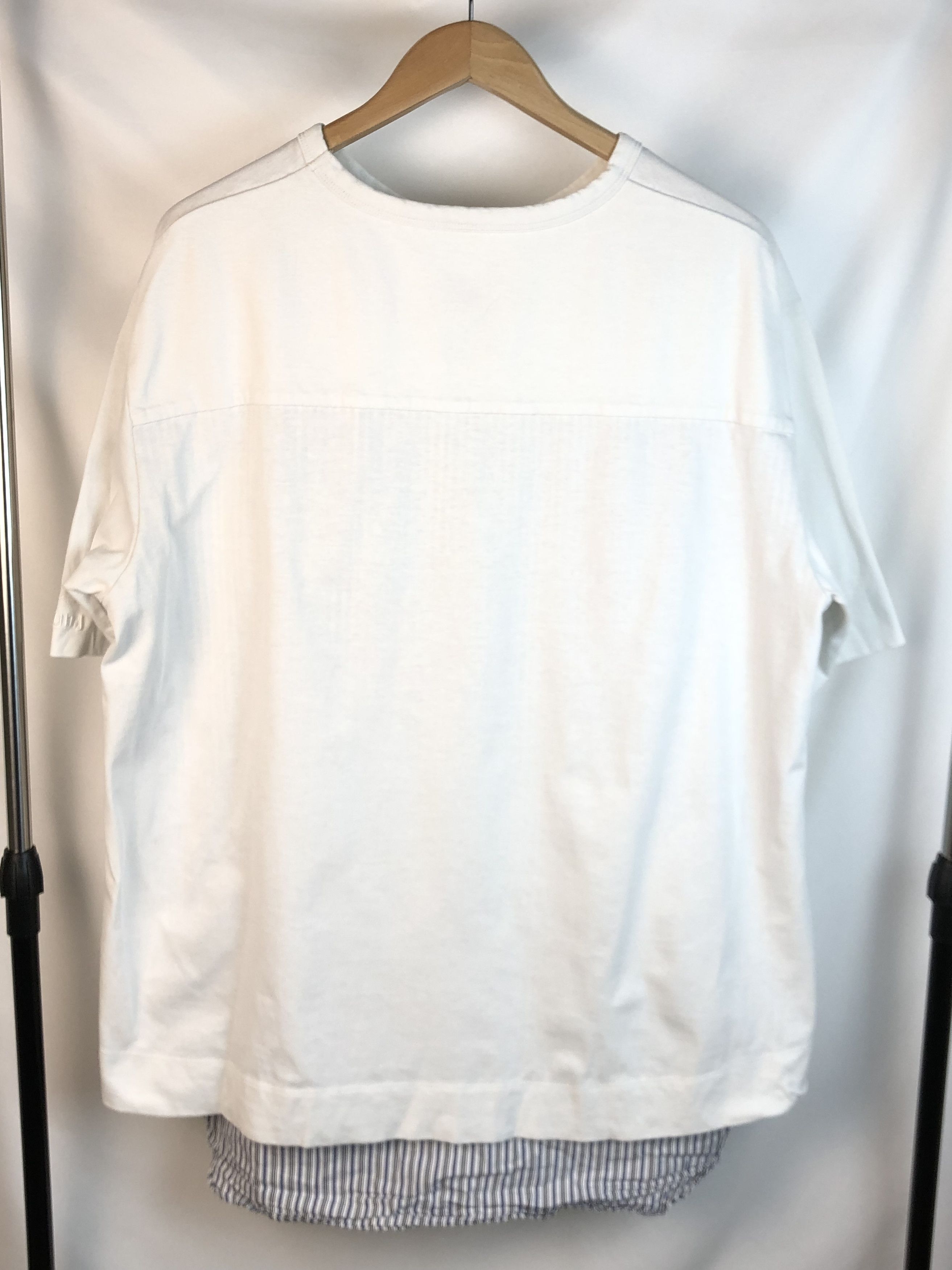 Juun.J Juun.J white tee with shirts overlay Size US M / EU 48-50 / 2 - 2 Thumbnail