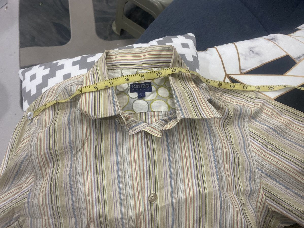 Kenzo VINTAGE KENZO HOMME STRIPE DOWN BUTTON UP SHIRT Size US M / EU 48-50 / 2 - 5 Thumbnail