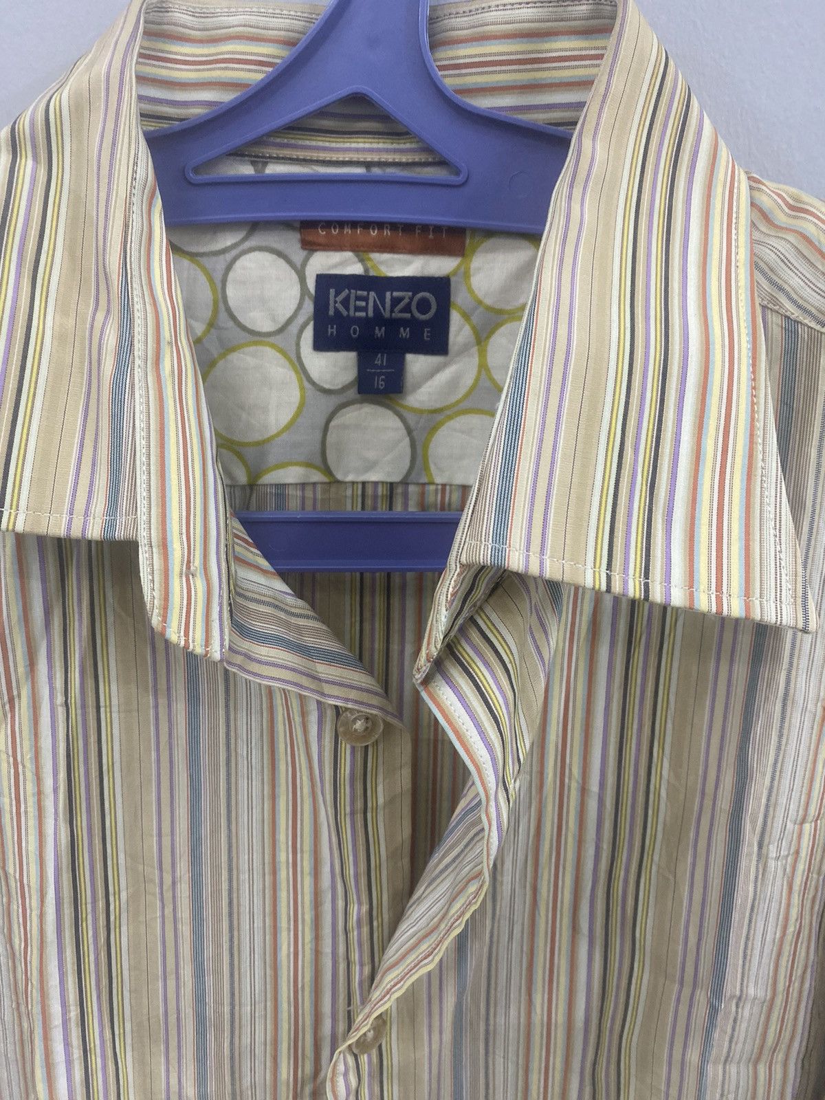 Kenzo VINTAGE KENZO HOMME STRIPE DOWN BUTTON UP SHIRT Size US M / EU 48-50 / 2 - 4 Thumbnail