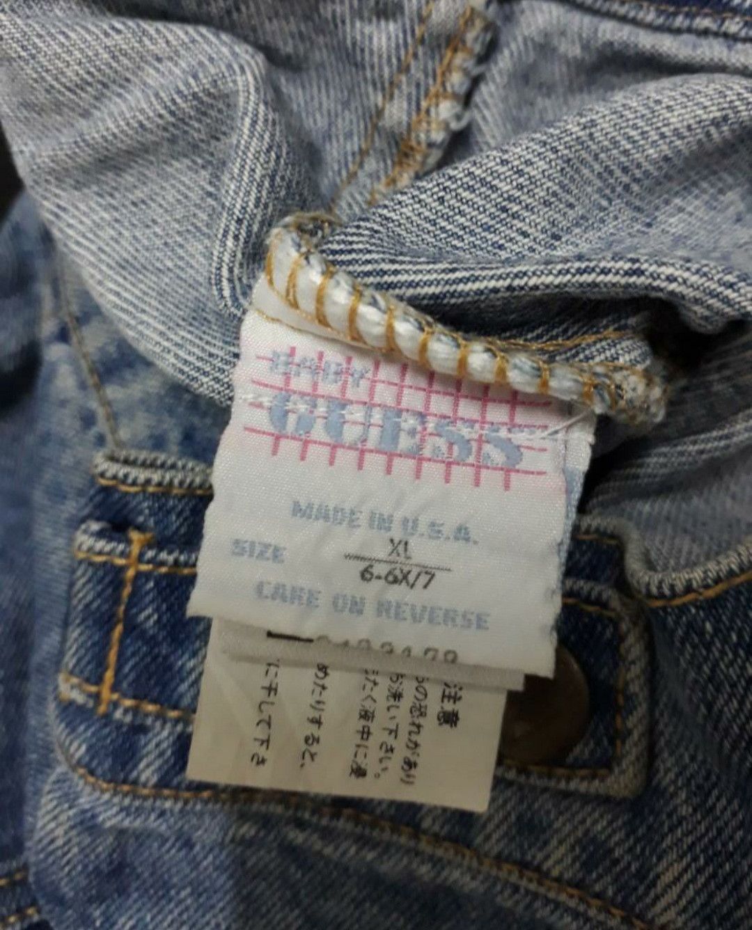 Guess 💥Vintage guess stonewash denim jacket Size US XXS / EU 40 - 7 Thumbnail