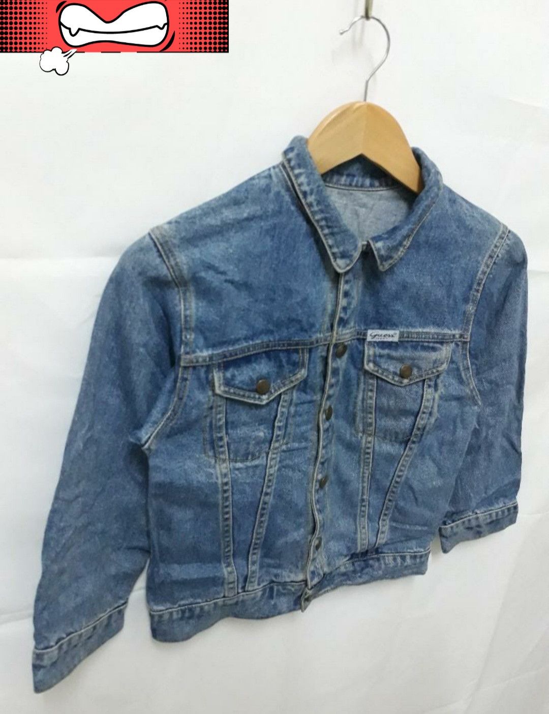 Guess 💥Vintage guess stonewash denim jacket Size US XXS / EU 40 - 4 Thumbnail