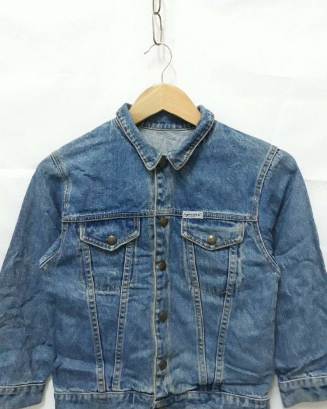 Guess 💥Vintage guess stonewash denim jacket Size US XXS / EU 40 - 3 Thumbnail