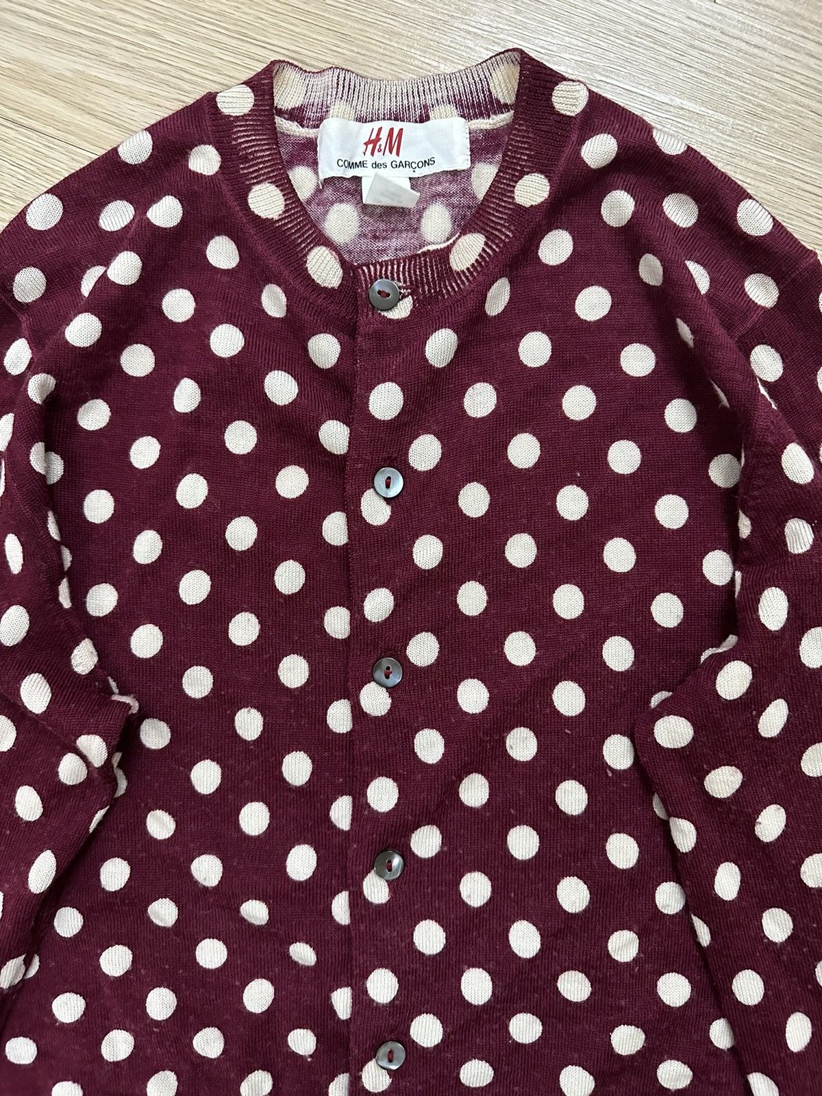 Comme des Garcons × H&M × Junya Watanabe Rare And Beautiful H&M X Comme des Garcons Polkadot Cardigan Size M / US 6-8 / IT 42-44 - 3 Thumbnail