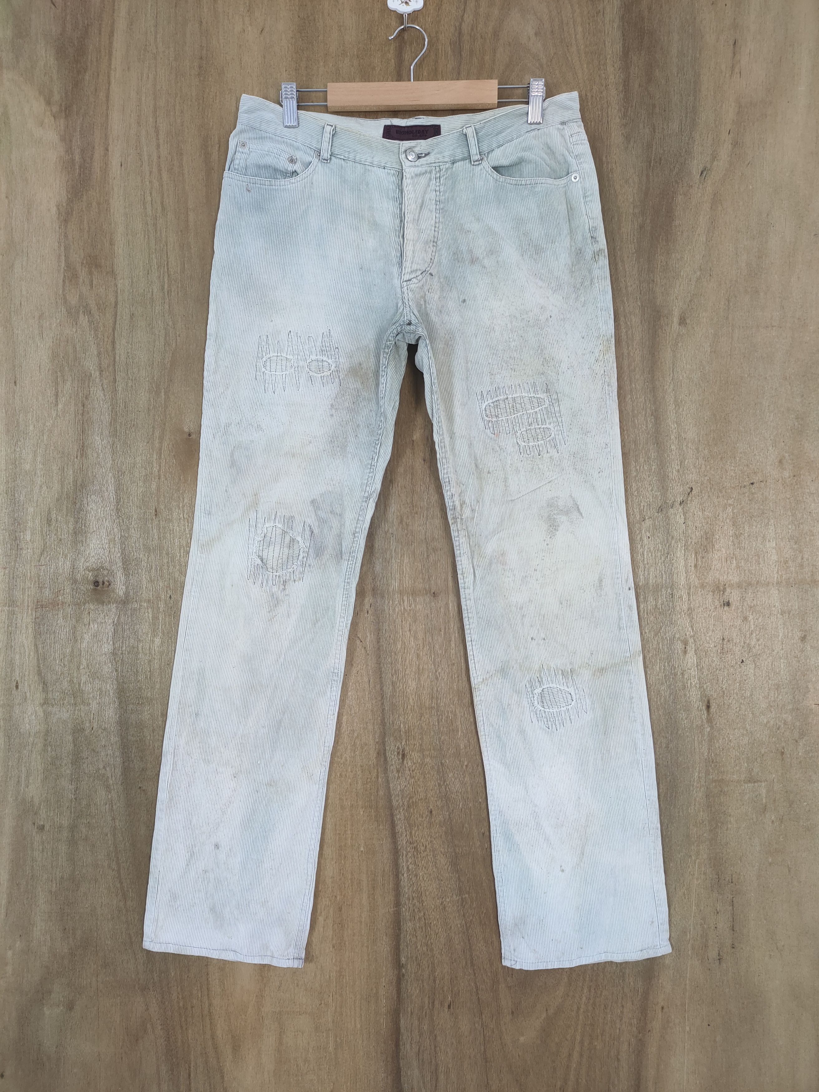 Japanese Brand × Seditionaries × Vintage TRASHED 💥 VINTAGE TMT BUTTON FLY BORO FADED RUSTY PANTS Size US 32 / EU 48 - 1 Thumbnail