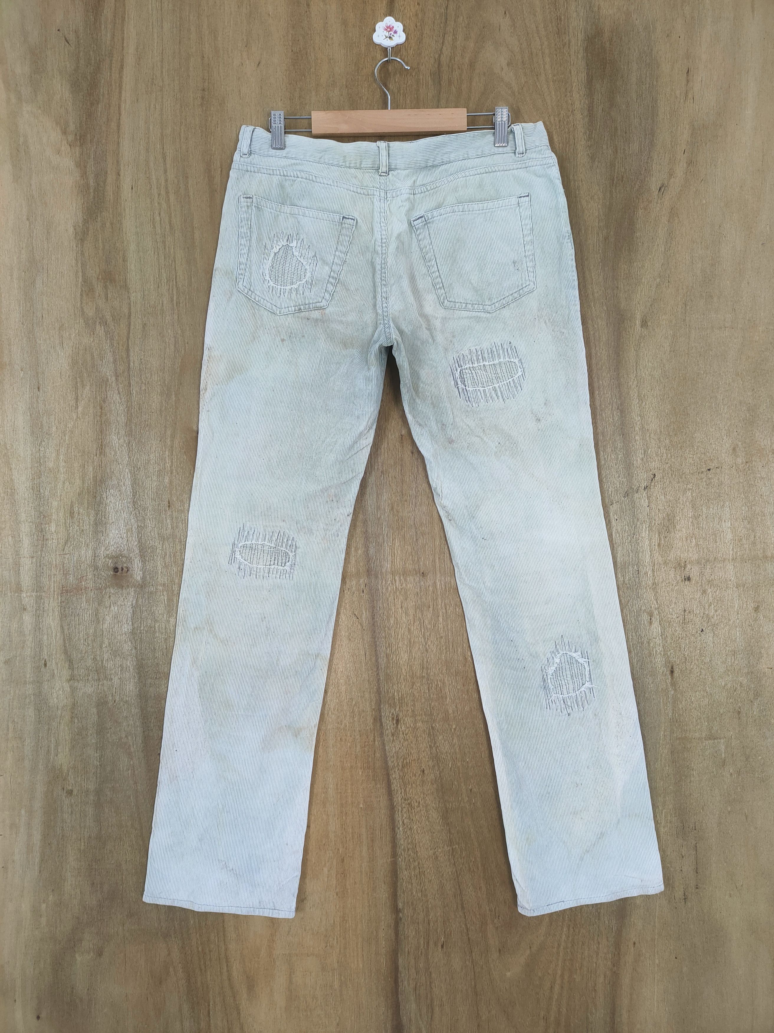 Japanese Brand × Seditionaries × Vintage TRASHED 💥 VINTAGE TMT BUTTON FLY BORO FADED RUSTY PANTS Size US 32 / EU 48 - 9 Thumbnail