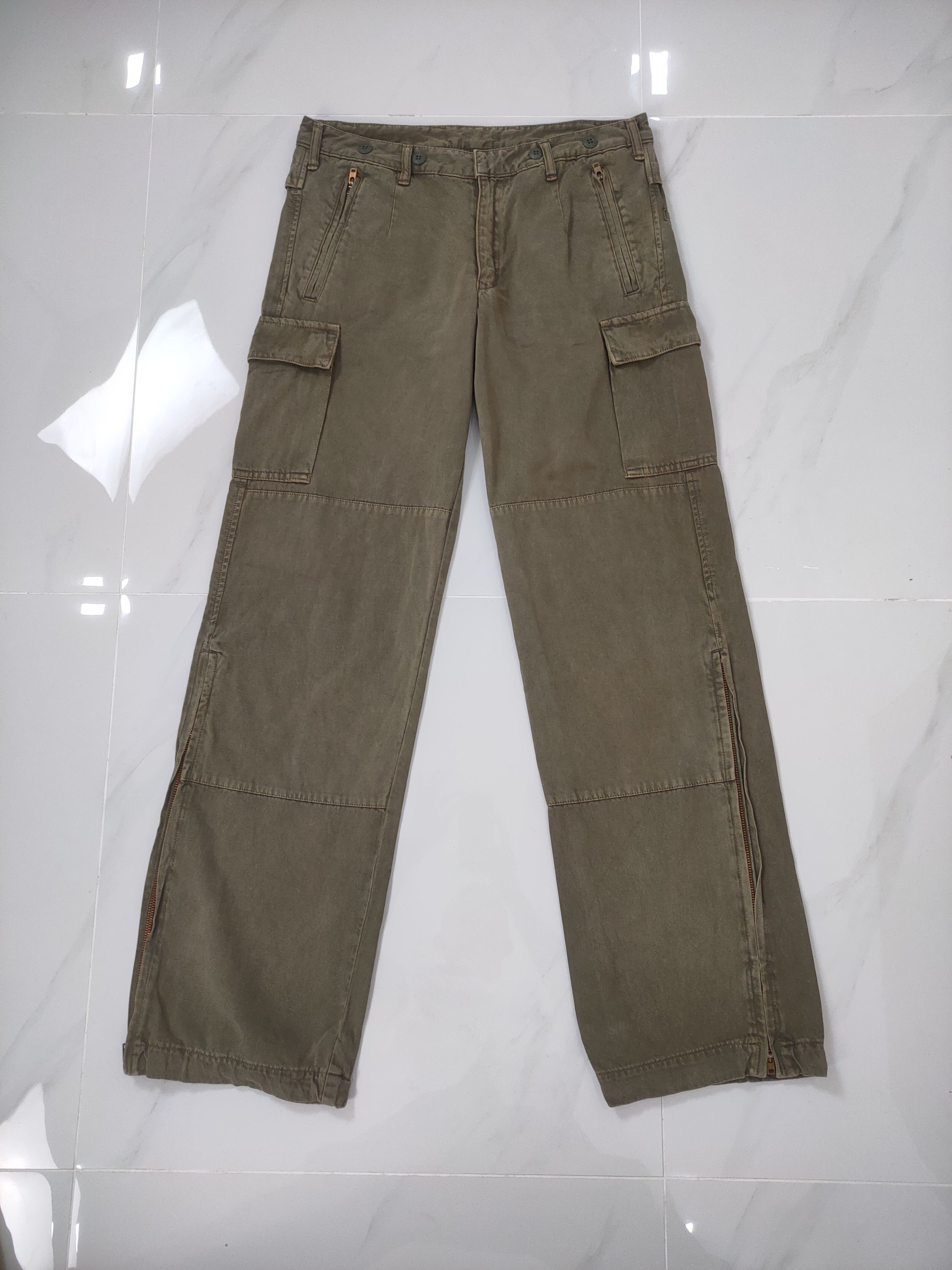AKM VINTAGE AKM ZIPPER LEG OPENING CARGO PANTS Size US 33 - 4 Thumbnail