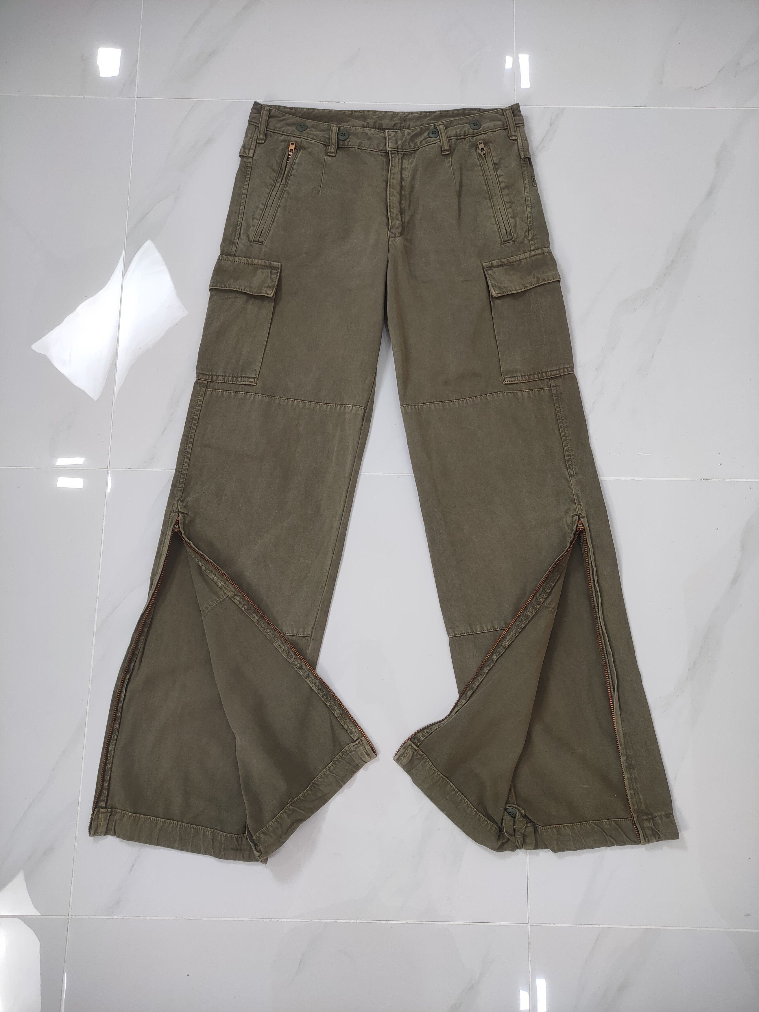 AKM VINTAGE AKM ZIPPER LEG OPENING CARGO PANTS Size US 33 - 1 Thumbnail