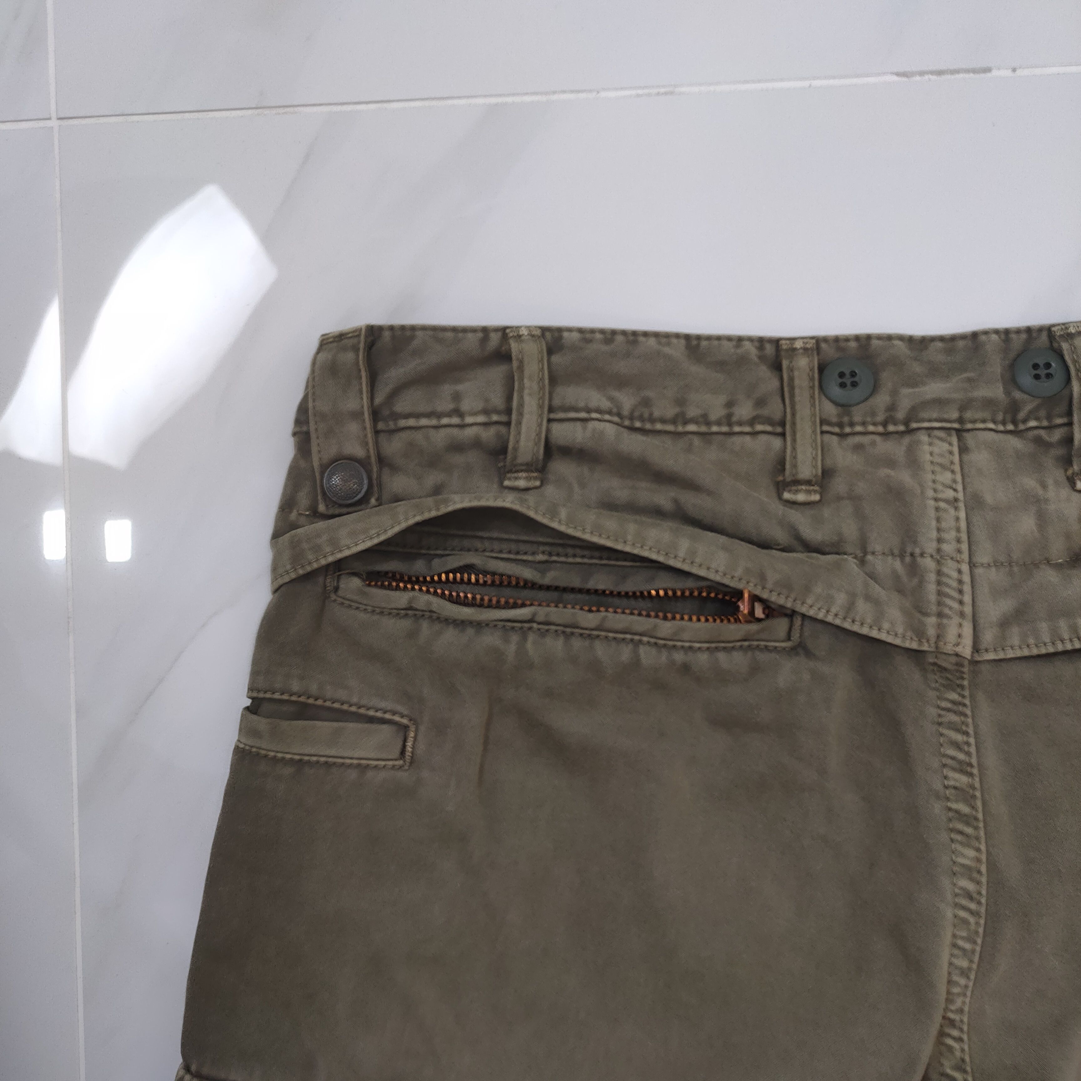 AKM VINTAGE AKM ZIPPER LEG OPENING CARGO PANTS Size US 33 - 10 Thumbnail
