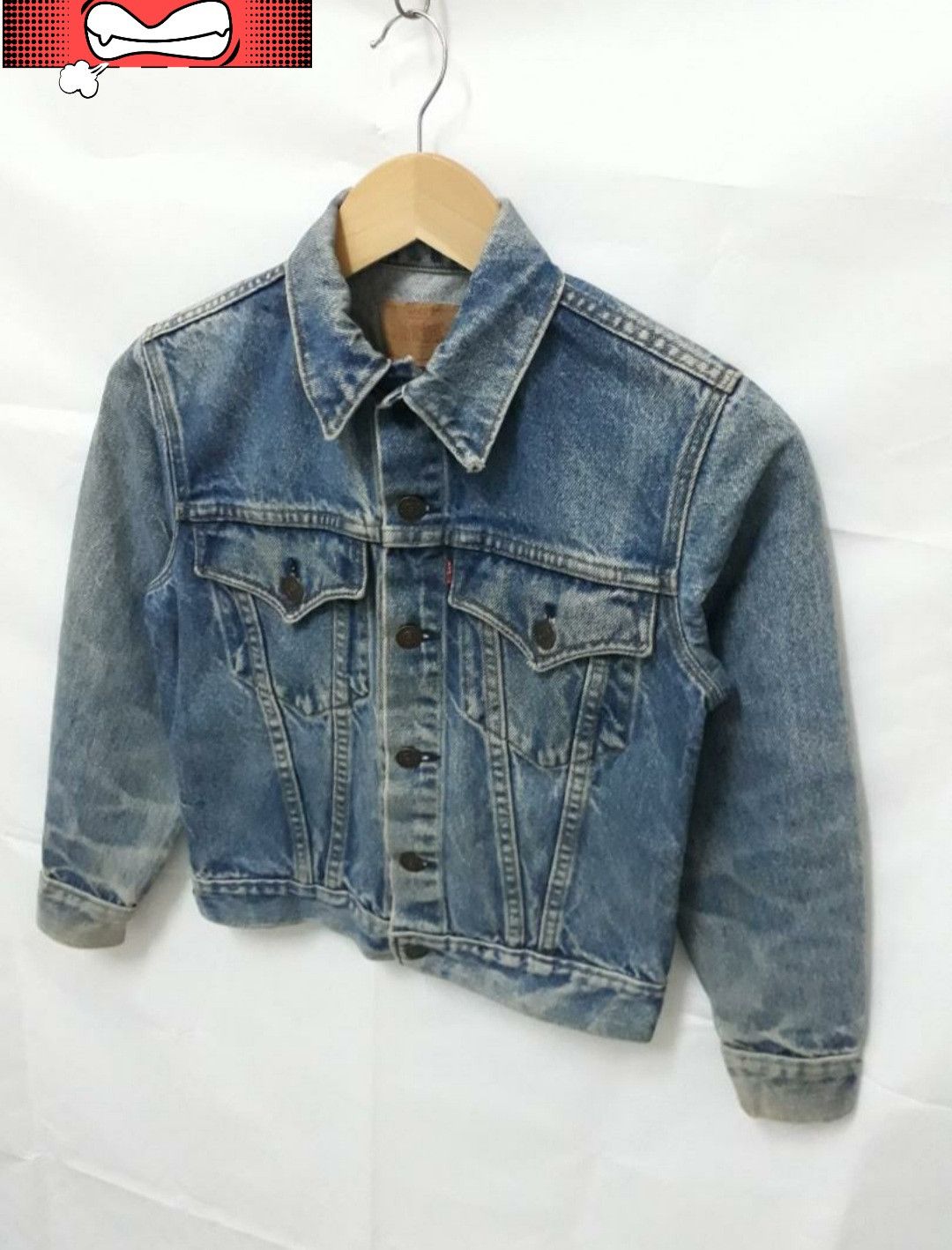 Levi's 💥Vintage levis distressed blue denim jacket Size US XXS / EU 40 - 2 Thumbnail