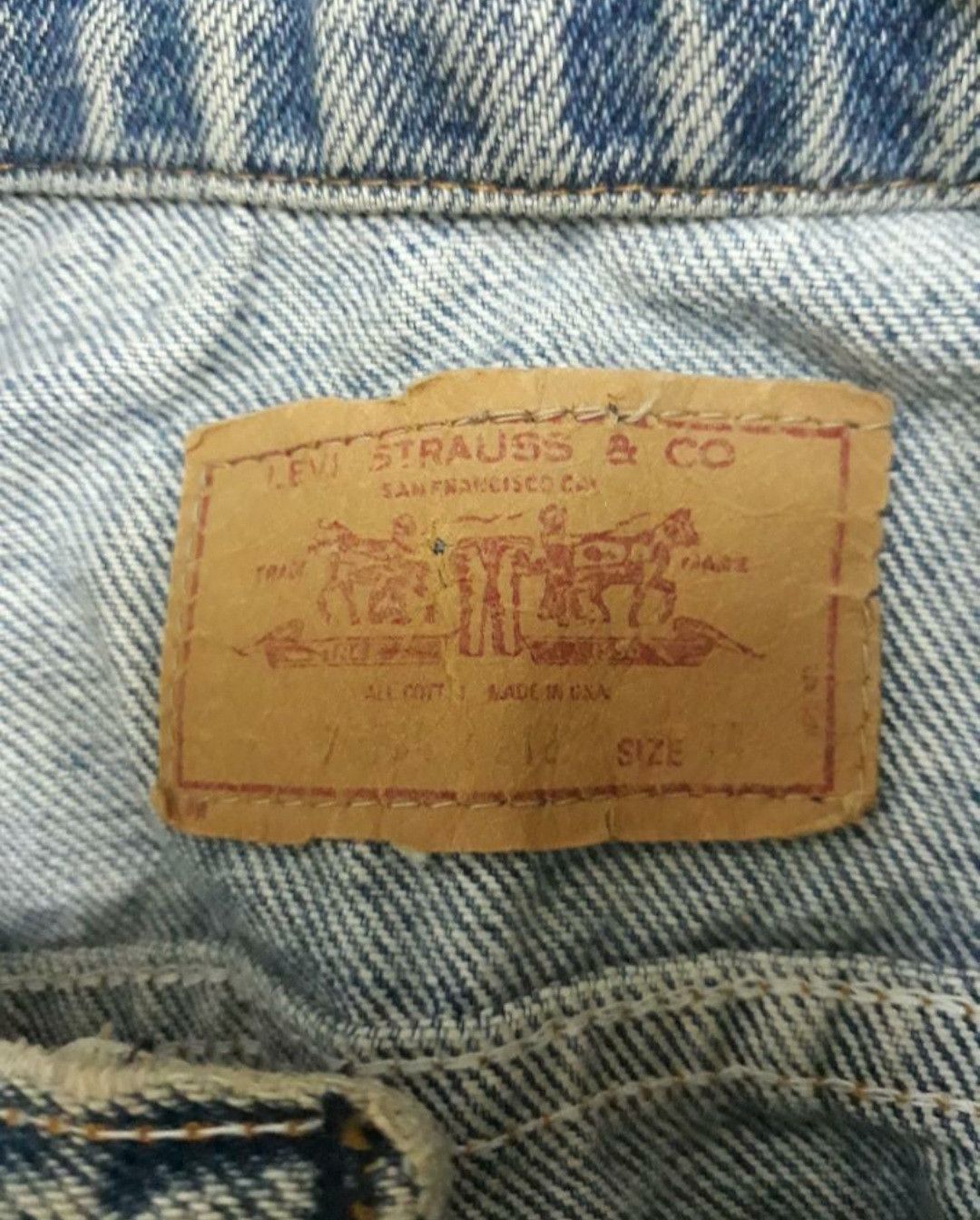 Levi's 💥Vintage levis distressed blue denim jacket Size US XXS / EU 40 - 6 Thumbnail