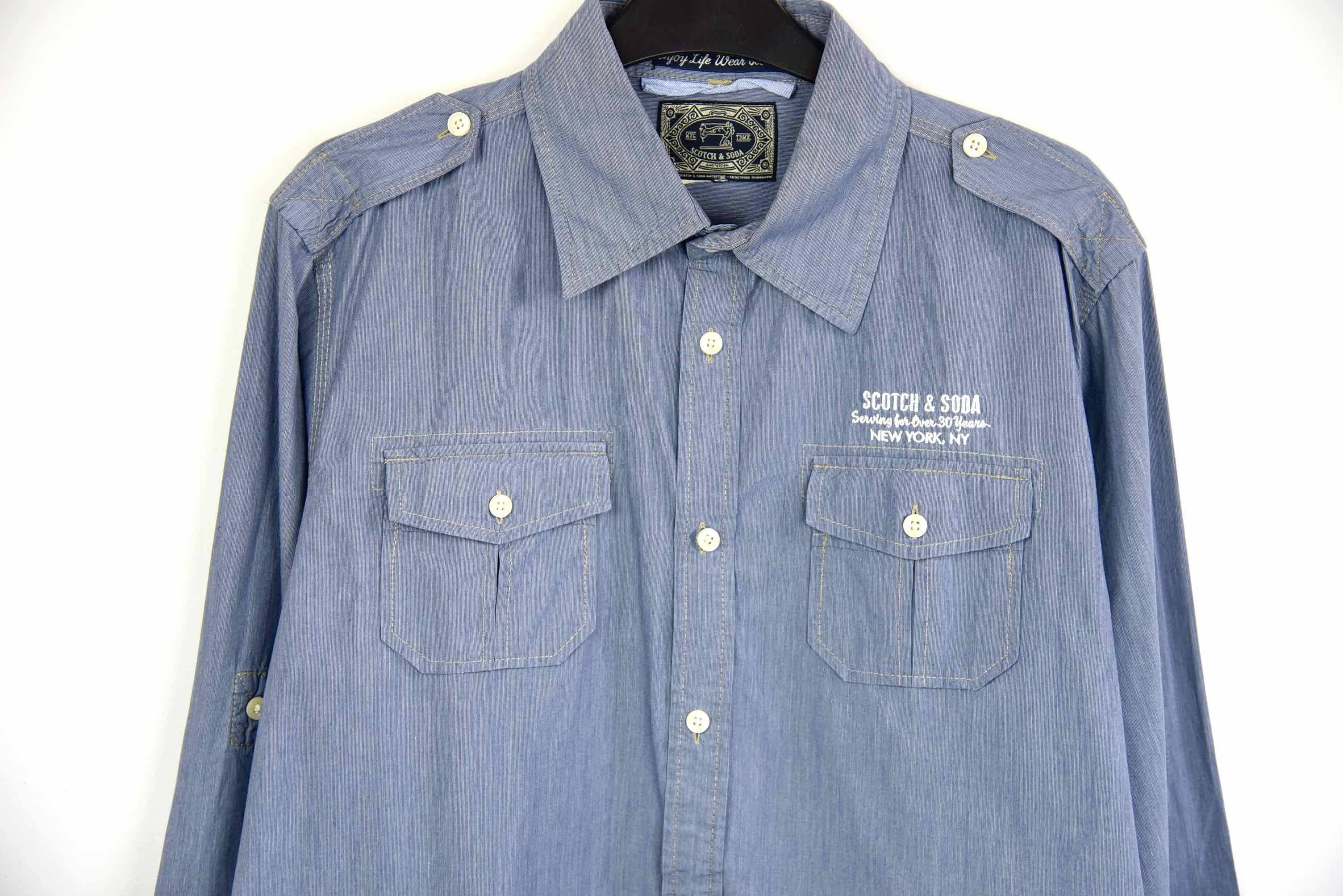 Scotch & Soda SCOTCH & SODA Casual Shirt Long Sleeved Cotton Formal Size US L / EU 52-54 / 3 - 2 Thumbnail