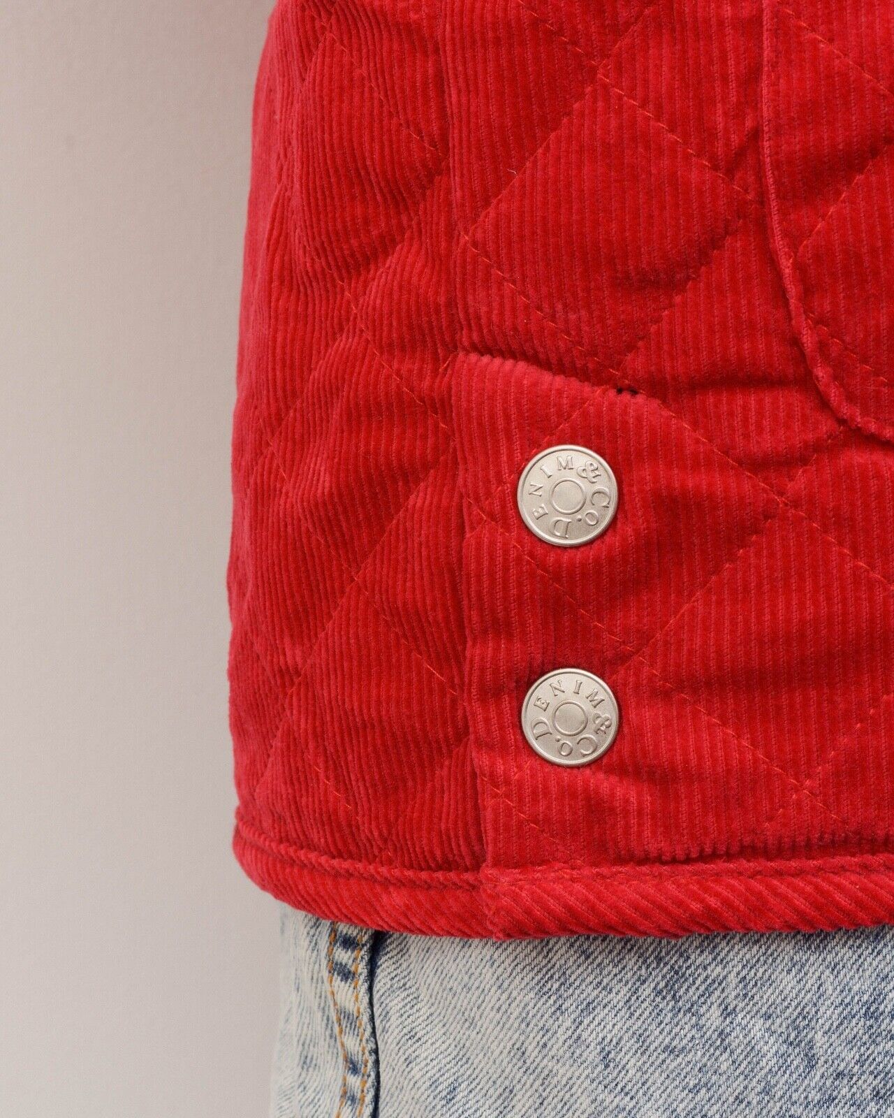 Denim & Co. × Vintage Women Corduroy Double Sided Jacket Blazer Coat Black Quilted Size L / US 10 / IT 46 - 10 Thumbnail