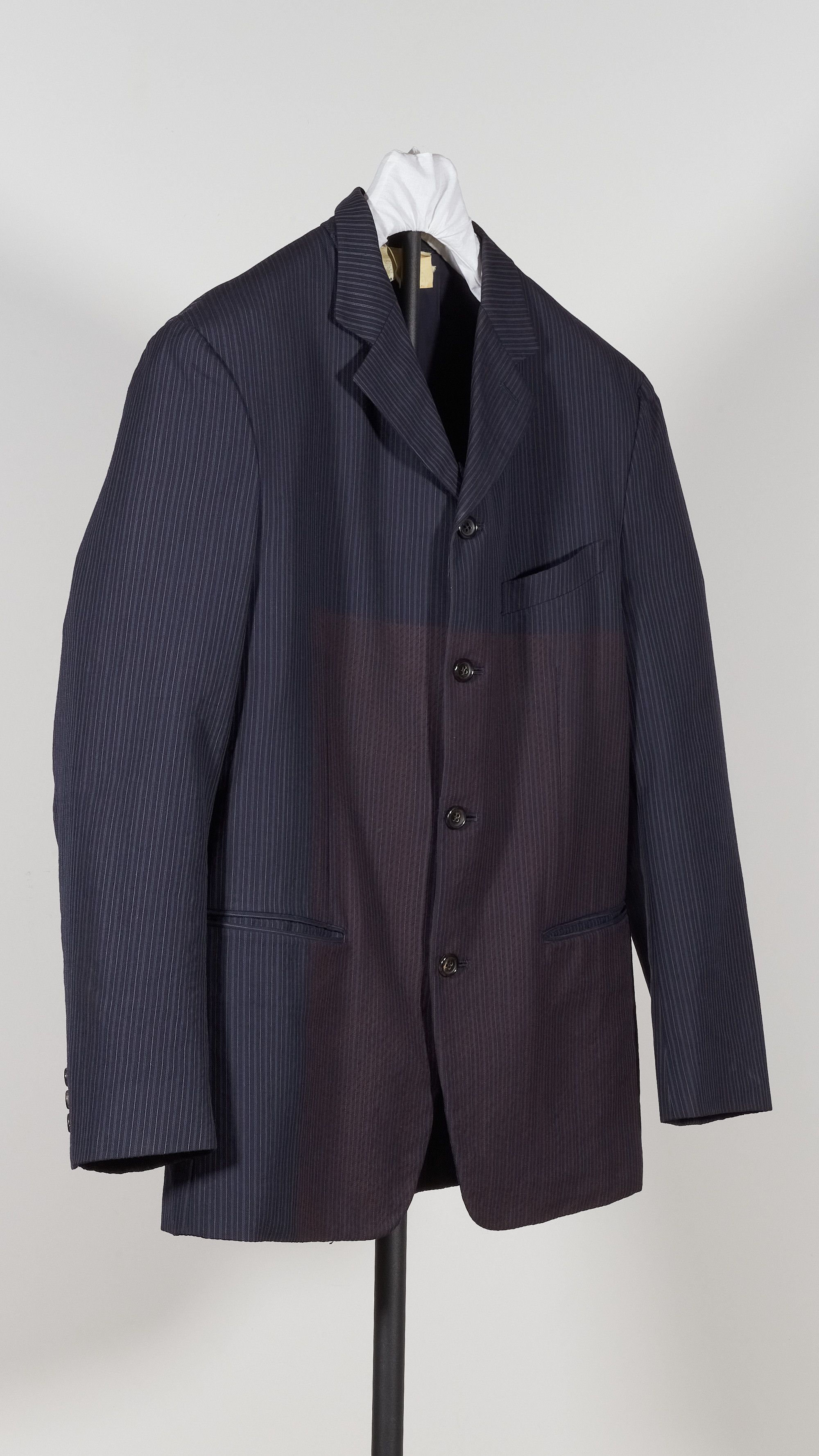 Comme des Garcons Homme Plus AD 1996 Striped Blazer w/ Contrast Detail Size 52R - 3 Thumbnail