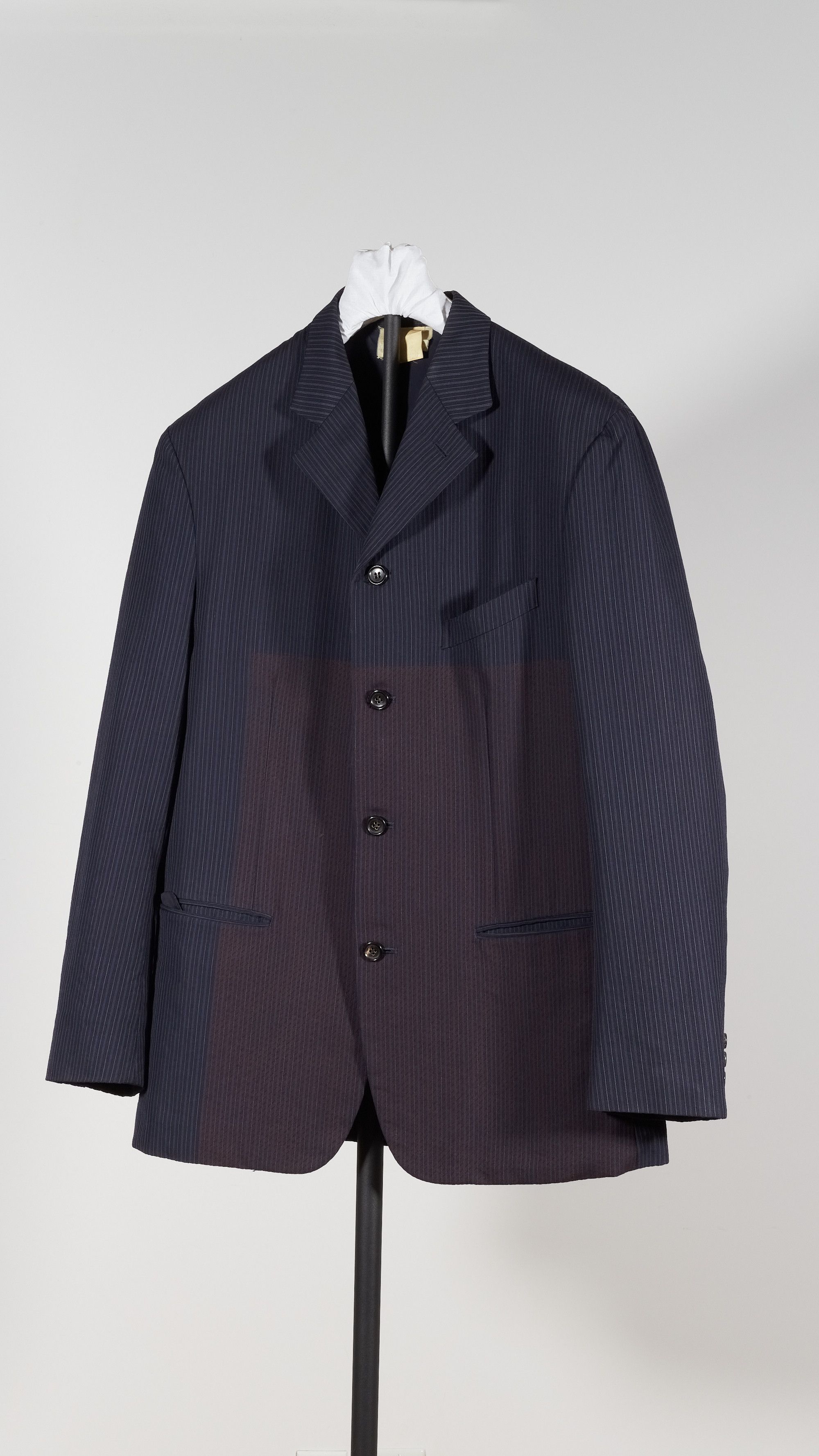 Comme des Garcons Homme Plus AD 1996 Striped Blazer w/ Contrast Detail Size 52R - 5 Thumbnail