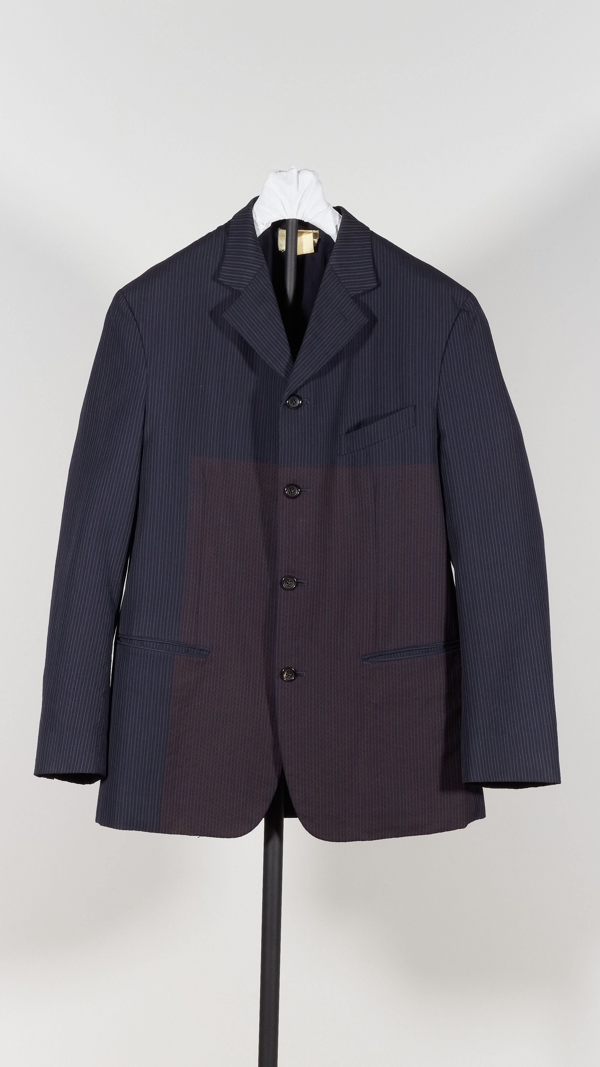 Comme des Garcons Homme Plus AD 1996 Striped Blazer w/ Contrast Detail Size 52R - 4 Thumbnail