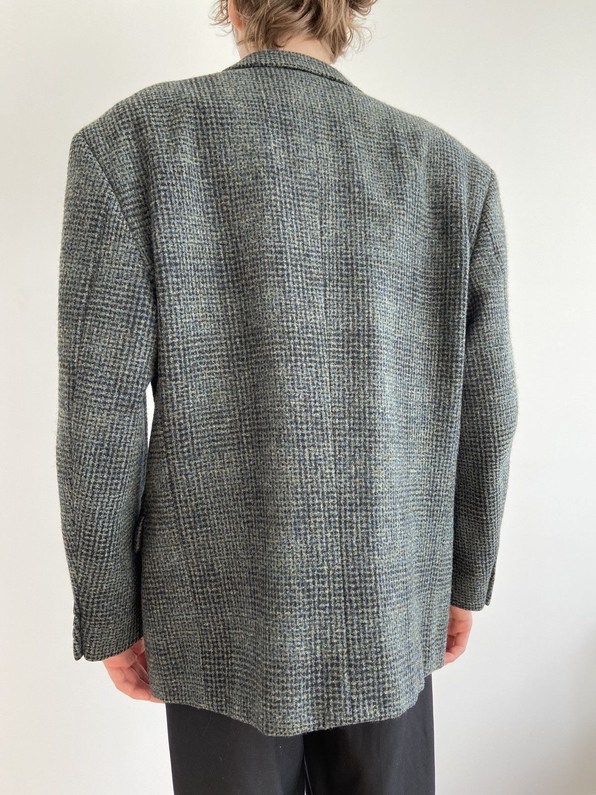 Comme des Garcons Homme Plus AD 1995 Archive "Footprint" Glen Plaid Blazer Jacket Size US M / EU 48-50 / 2 - 2 Thumbnail