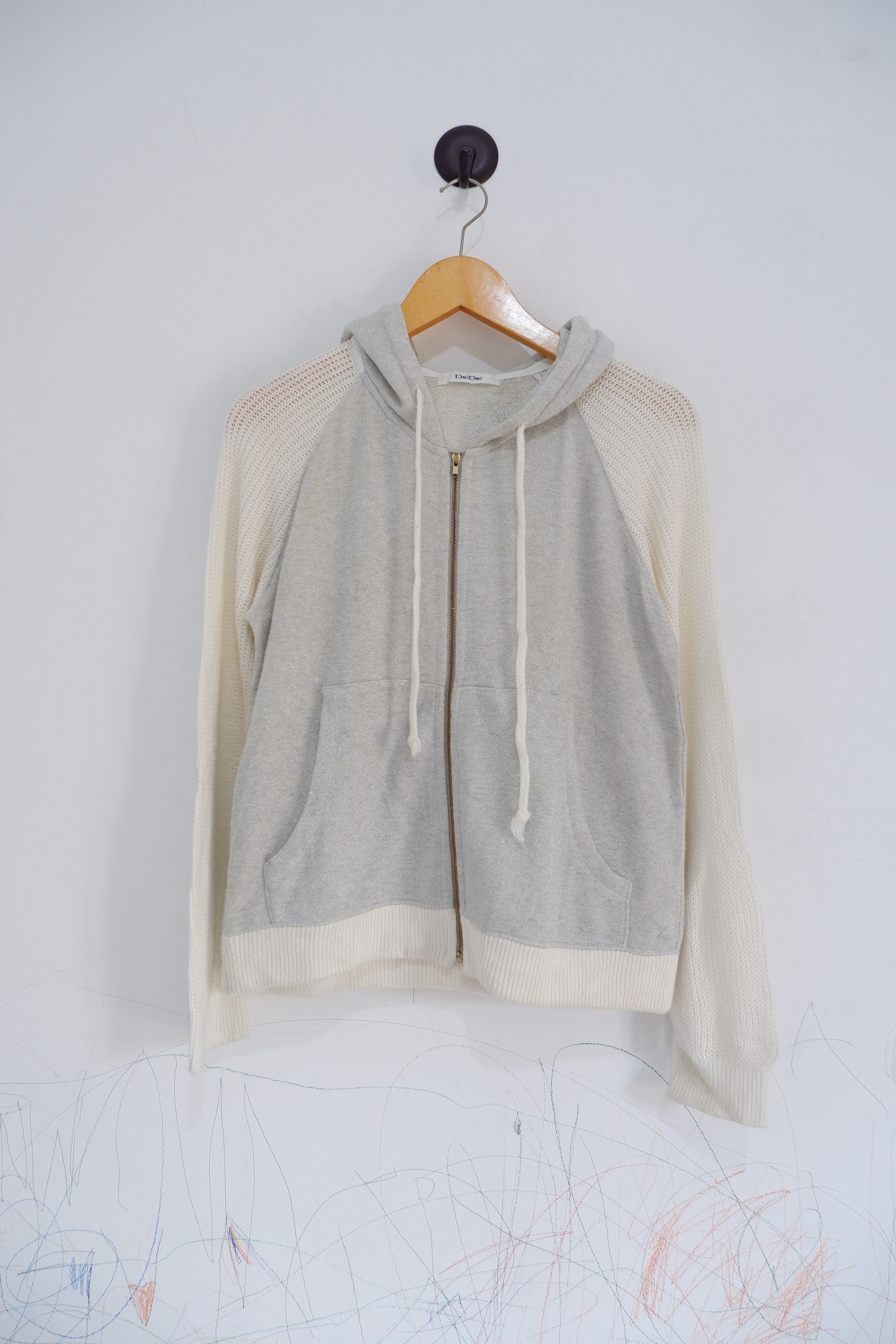 Beauty Beast Vintage Dou Dou Japan Brand Hybrid Knit Gold Lurex Hoodie Size US M / EU 48-50 / 2 - 1 Thumbnail