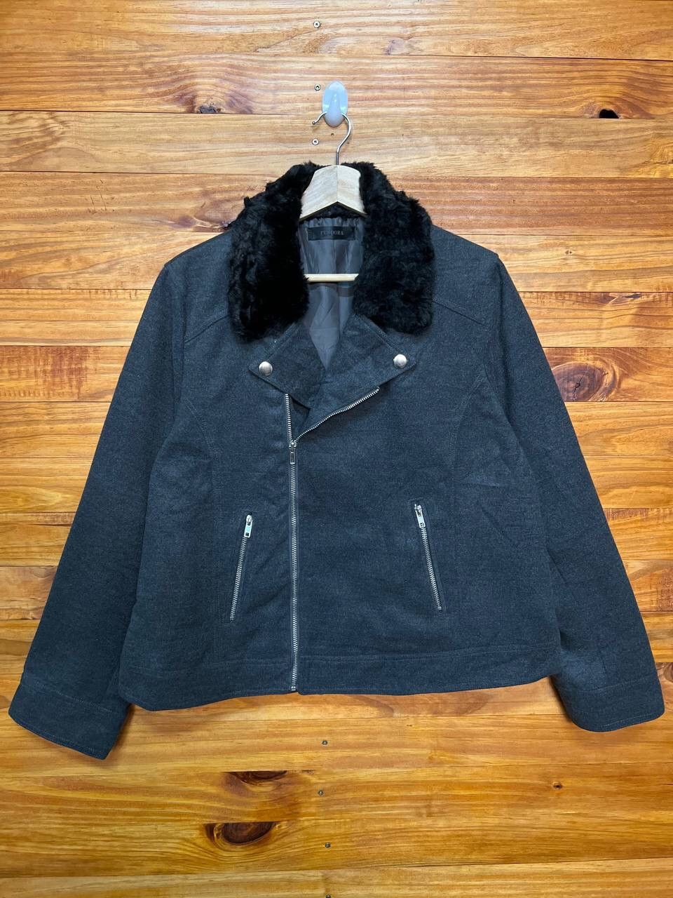 Japanese Brand PENDORA DOUBLEBREAST WOOL FUR COLLAR JACKET Size US L / EU 52-54 / 3 - 1 Thumbnail