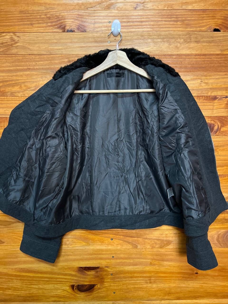 Japanese Brand PENDORA DOUBLEBREAST WOOL FUR COLLAR JACKET Size US L / EU 52-54 / 3 - 7 Thumbnail