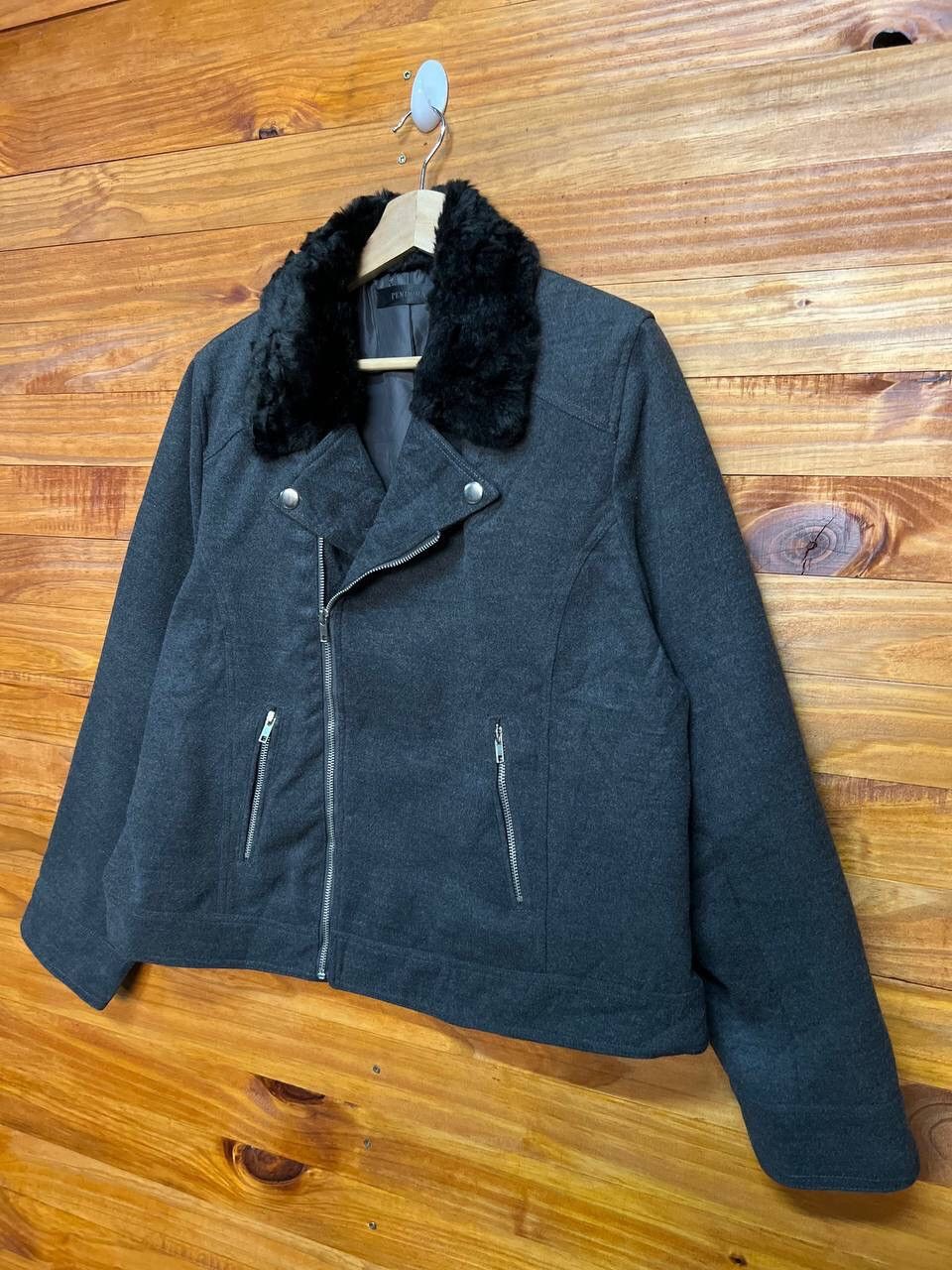 Japanese Brand PENDORA DOUBLEBREAST WOOL FUR COLLAR JACKET Size US L / EU 52-54 / 3 - 3 Thumbnail