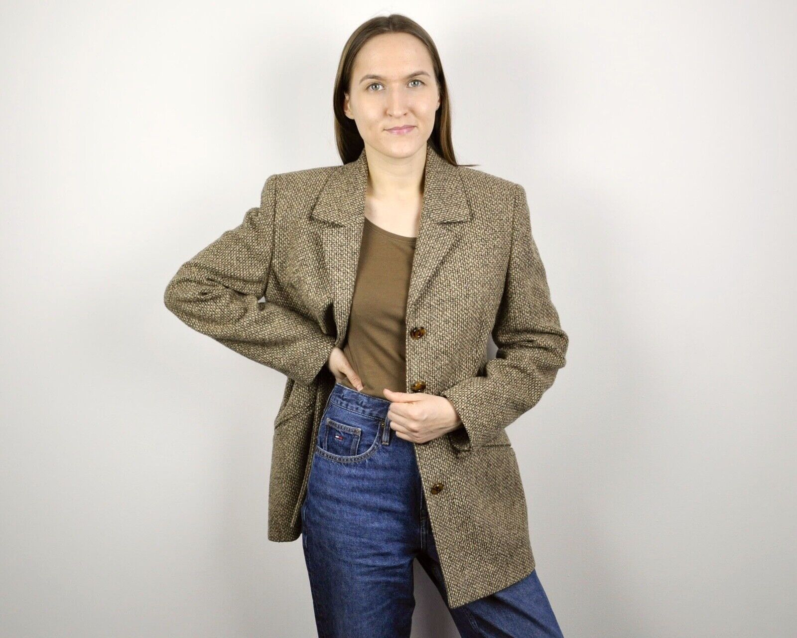 Bogner × Vintage Sonia Women's L Wool Blazer Jacket Coat Top German Multi Size L / US 10 / IT 46 - 6 Thumbnail