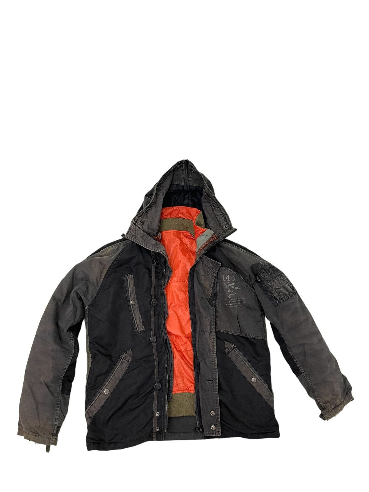 Avirex Avirex Hybrid Military Hoodie Jacket Padded Lining 4🟩2 Size US L / EU 52-54 / 3 - 2 Thumbnail