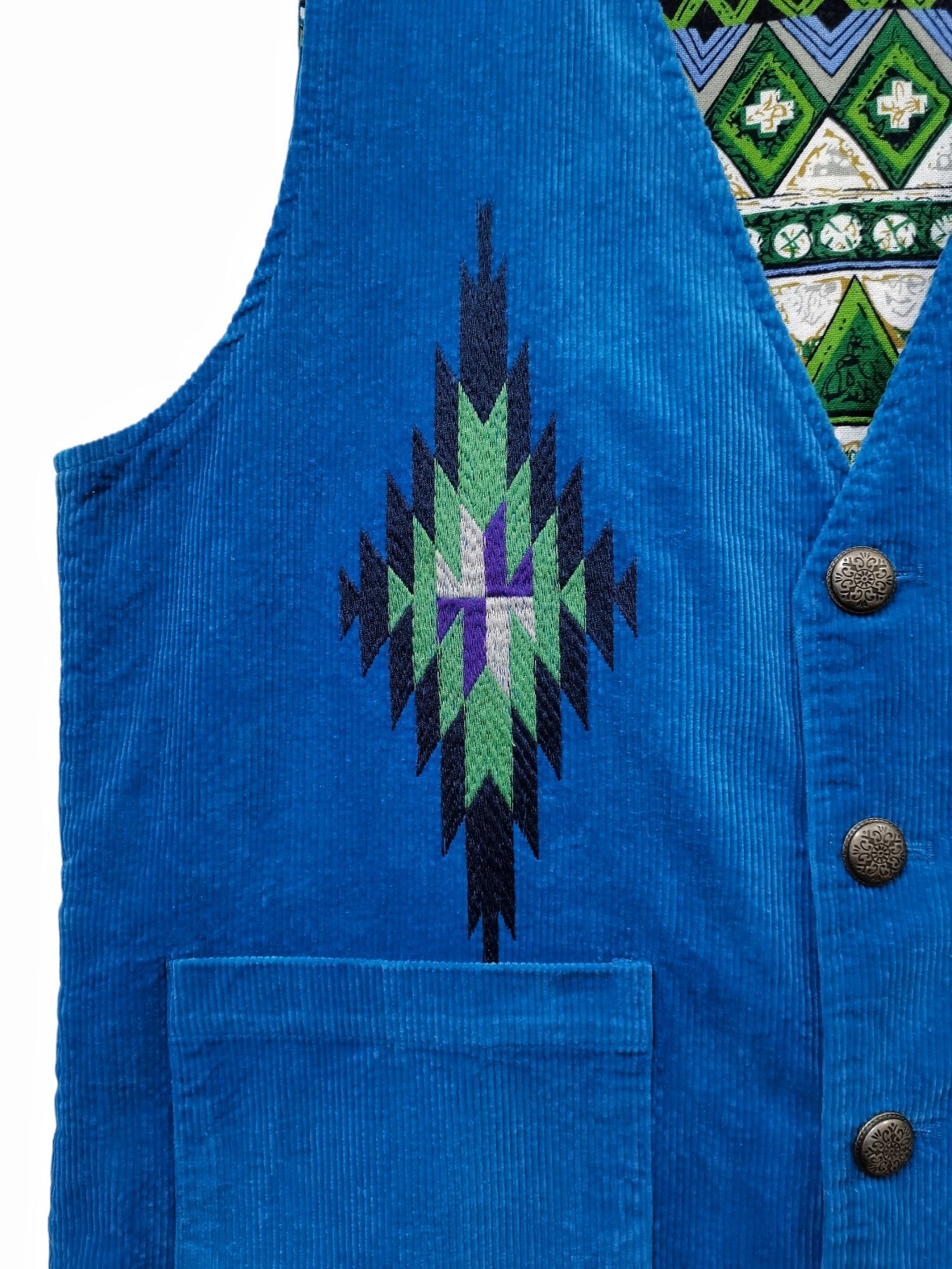 Japanese Brand Titicaca Inspired Chimayo Native Embroidery Velvet Corduroy Size US M / EU 48-50 / 2 - 7 Thumbnail