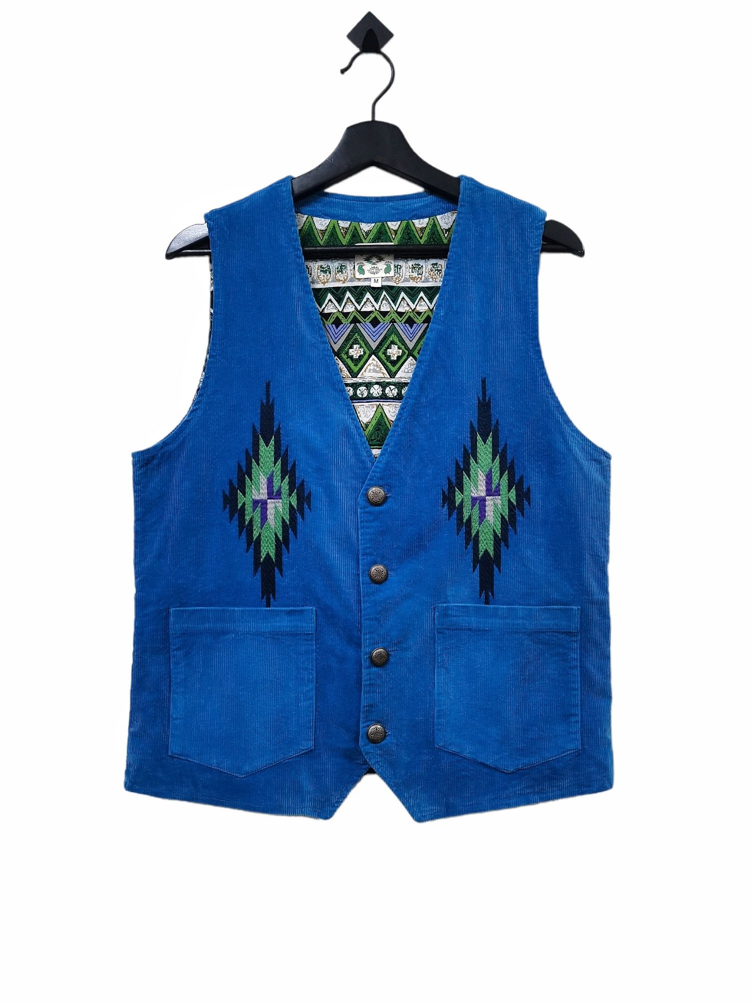 Japanese Brand Titicaca Inspired Chimayo Native Embroidery Velvet Corduroy Size US M / EU 48-50 / 2 - 1 Thumbnail