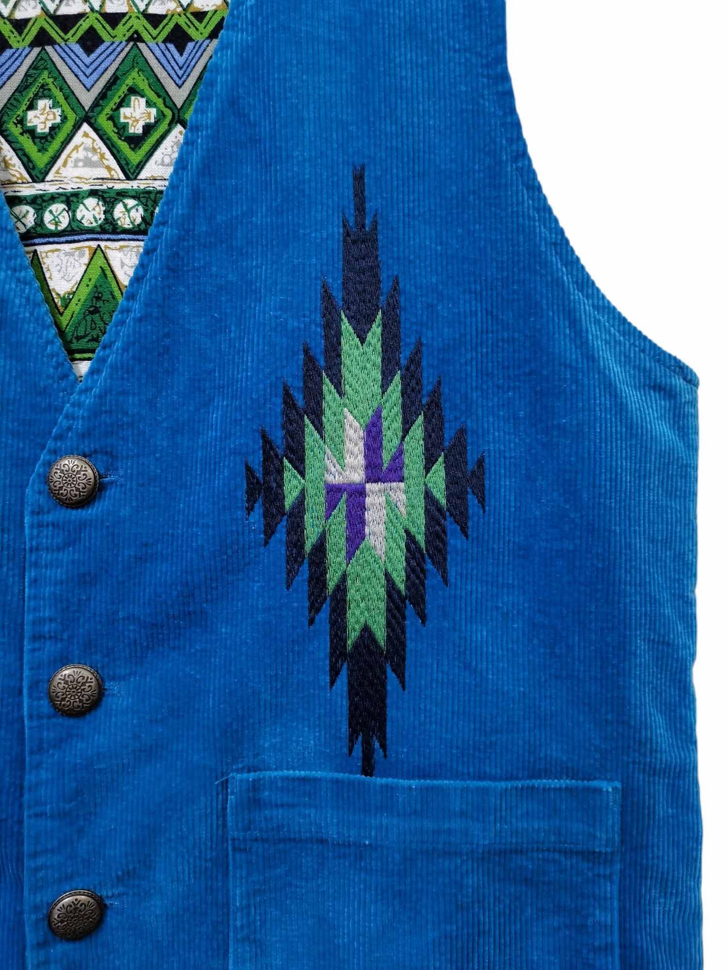Japanese Brand Titicaca Inspired Chimayo Native Embroidery Velvet Corduroy Size US M / EU 48-50 / 2 - 10 Thumbnail