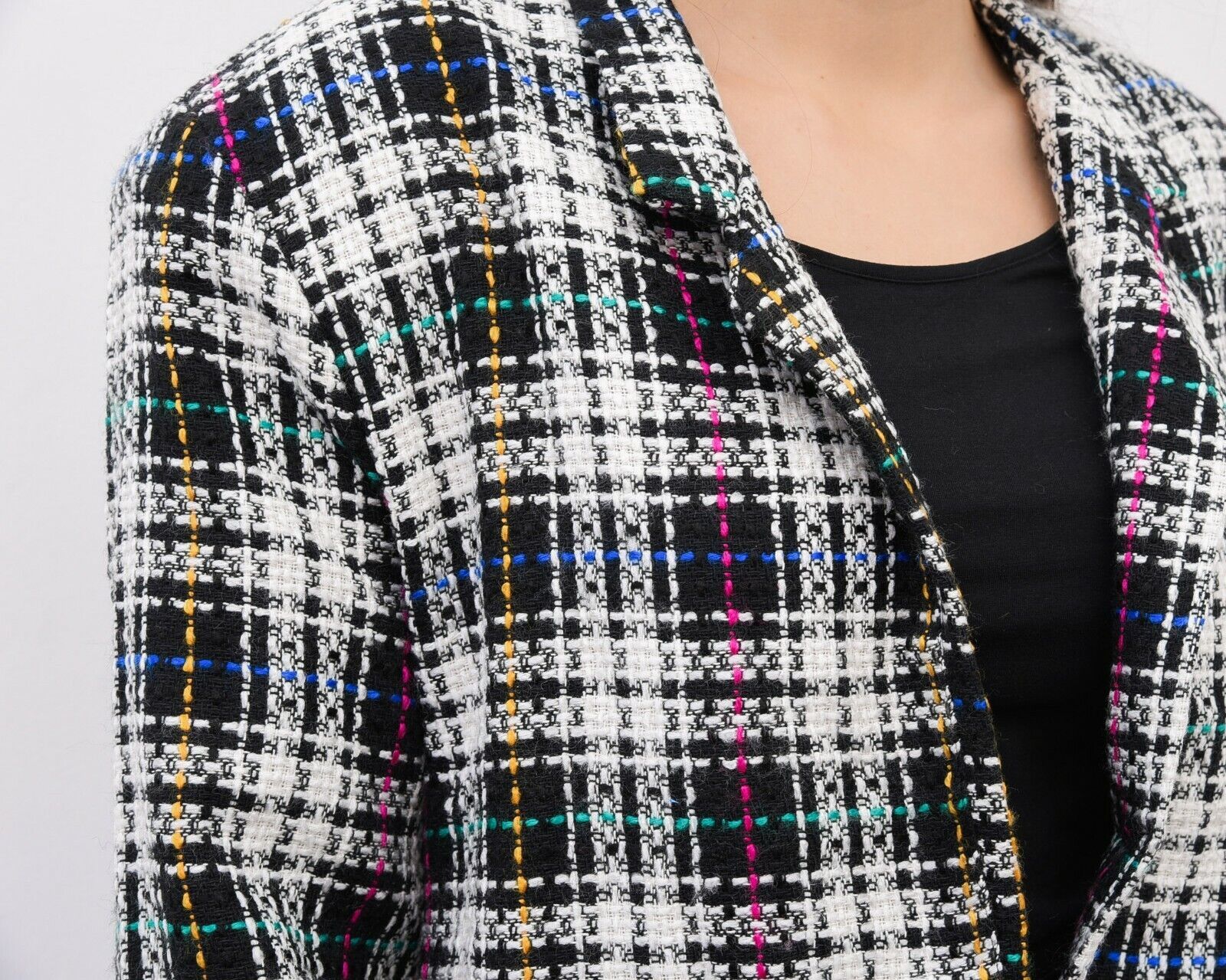 Other × Vintage 90's Womens Check Tartan Plaid Sport Jacket Blazer Colourful Size L / US 10 / IT 46 - 4 Thumbnail