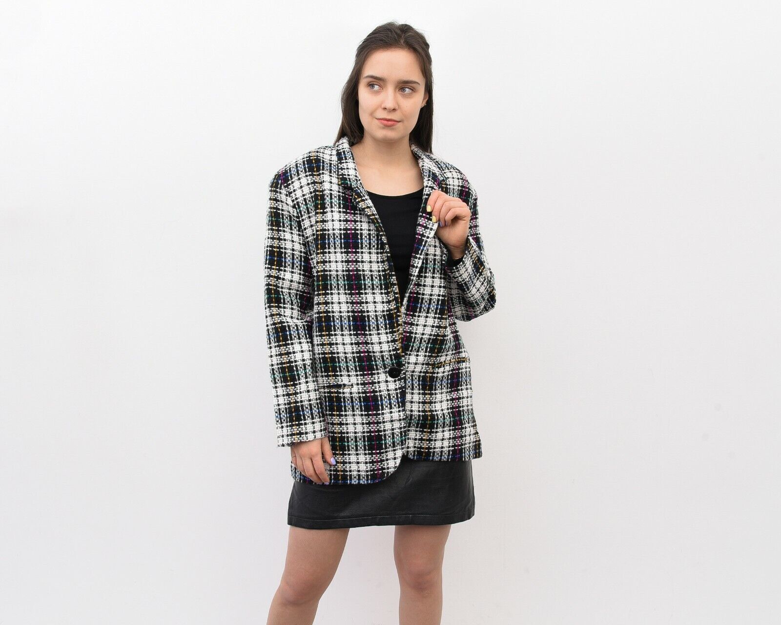 Other × Vintage 90's Womens Check Tartan Plaid Sport Jacket Blazer Colourful Size L / US 10 / IT 46 - 1 Thumbnail