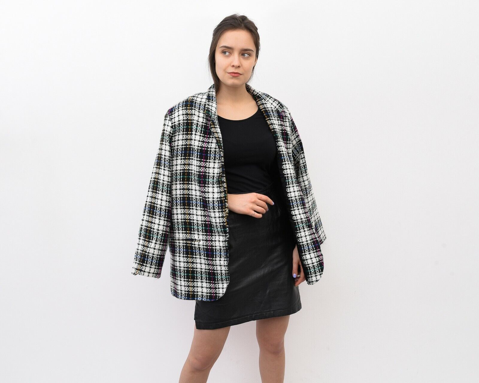 Other × Vintage 90's Womens Check Tartan Plaid Sport Jacket Blazer Colourful Size L / US 10 / IT 46 - 3 Thumbnail