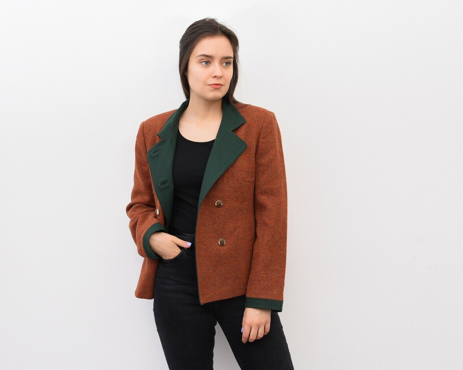 Other × Vintage Doube Breasted Trachten Blazer Cardigan Jacket Octoberfest Size M / US 6-8 / IT 42-44 - 4 Thumbnail