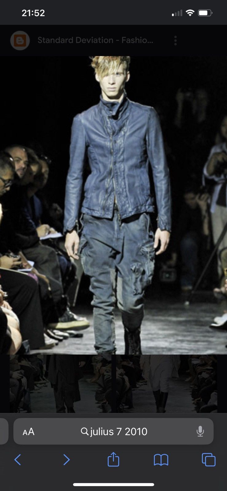 Julius Julius 7 2012ss blue cargo jeans size 1 Size US 30 / EU 46 - 2 Thumbnail
