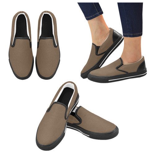 BROWN Men's Slip-on Canvas Shoes