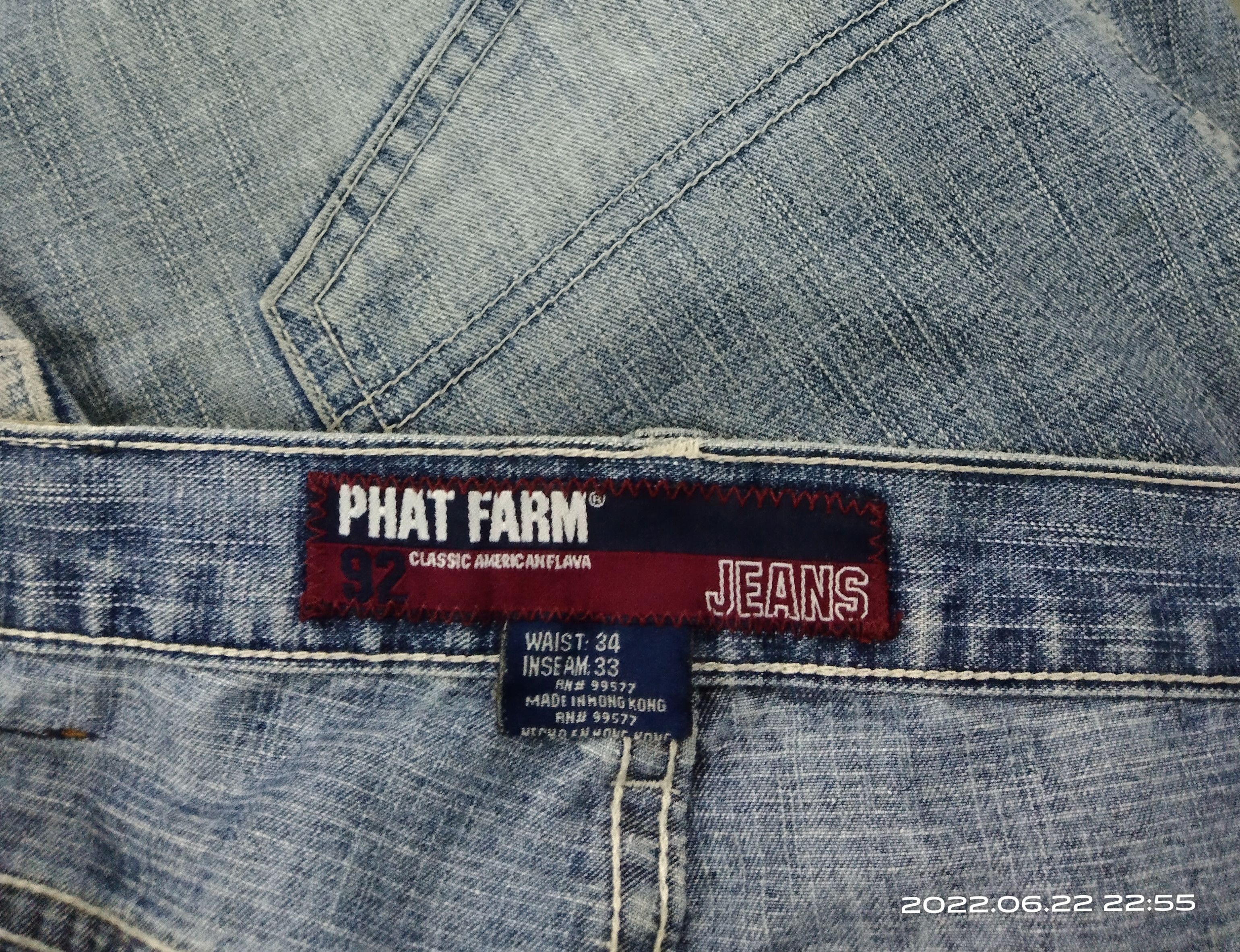 Japanese Brand BAGGY🔥SICK PHAT PACTHWORK DENIM PANTS Size US 33 - 8 Thumbnail