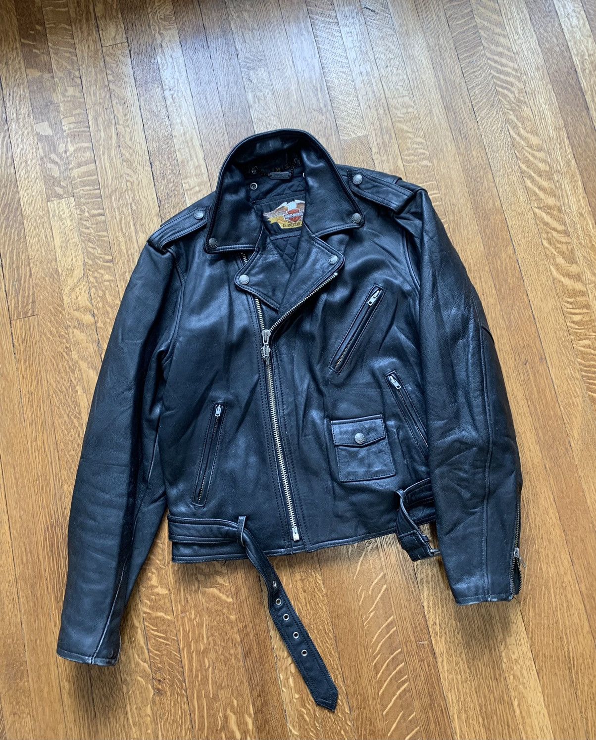 Vintage Vintage Harley Davidson Leather Moto Jacket Screaming Eagle ...