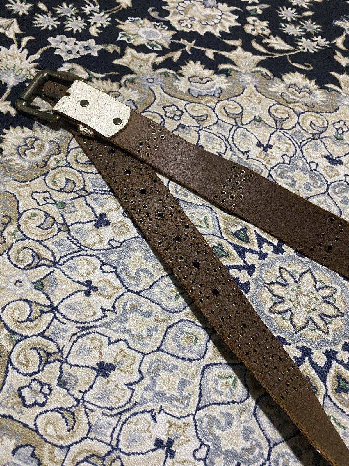 Christian Audigier × Ed Hardy × Leather Archieve! AOP Ed Hardy Tiger Studded Anarchy Leather Belt Size ONE SIZE - 5 Thumbnail